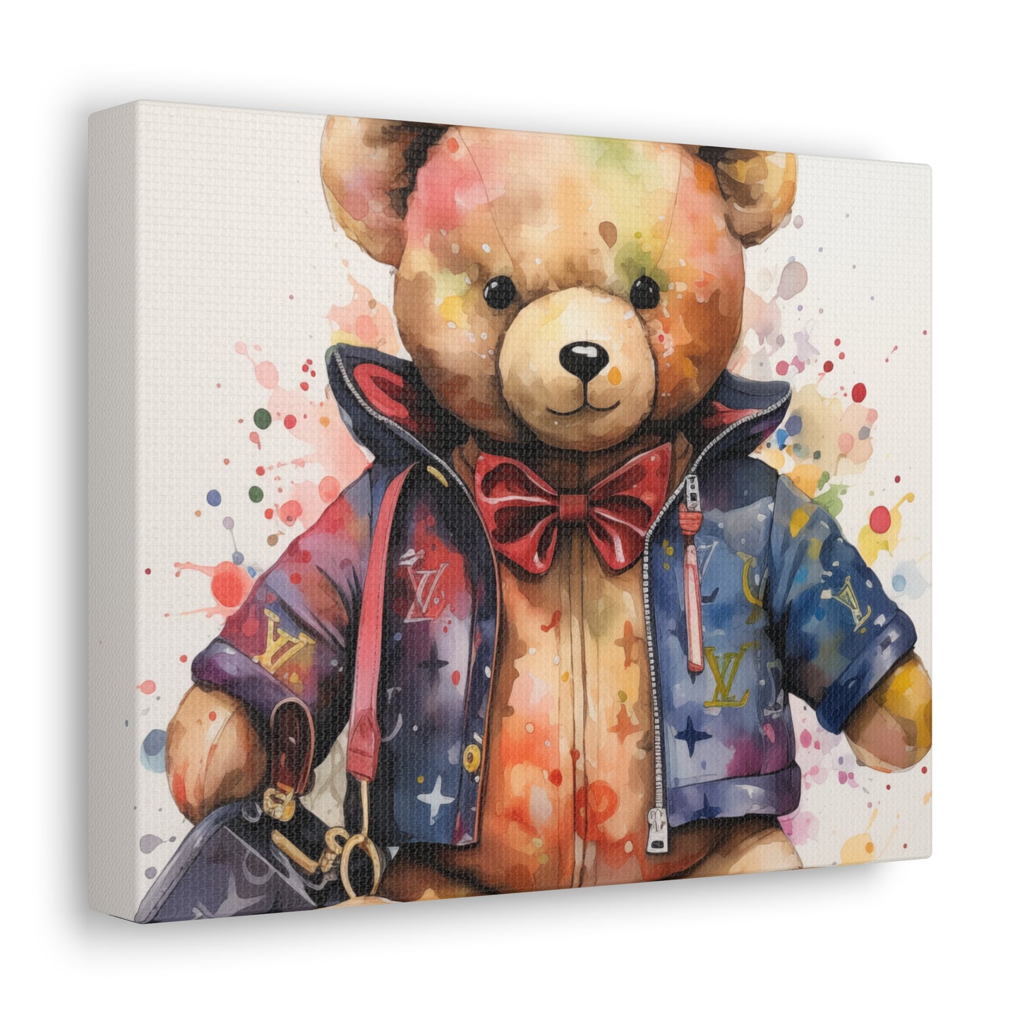 Canvas Gallery Wrap - LV Bear Wall Art - Drip