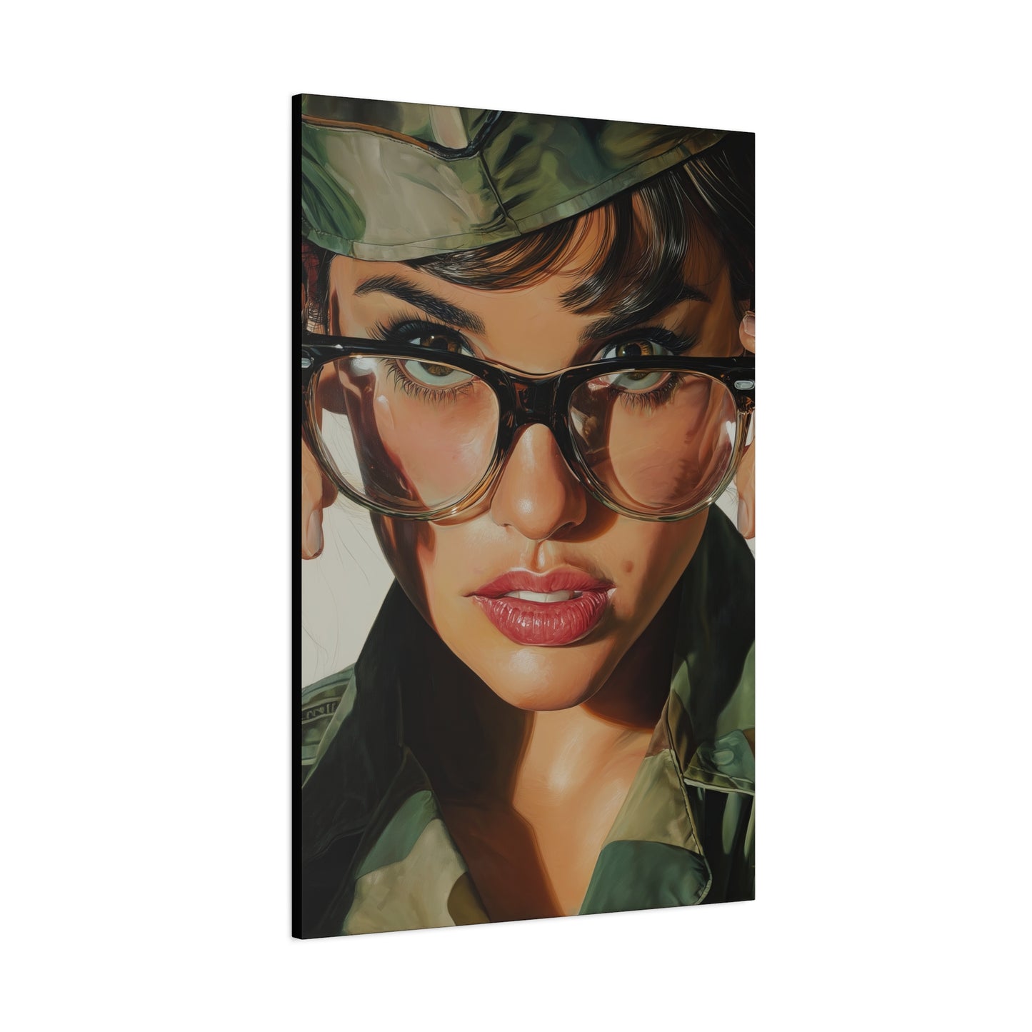 Gallery Wrapped Canvas, Liberty and Lace Art Canvas, Erotic Pinup Art Canvas – Erica