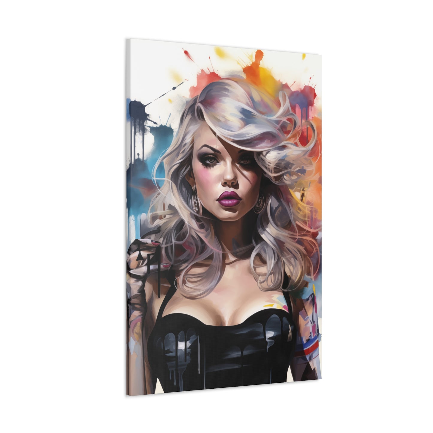 Canvas Wall Art, Gallery Wrapped Pop Art, Femme Doll Wall Art – Zephyr