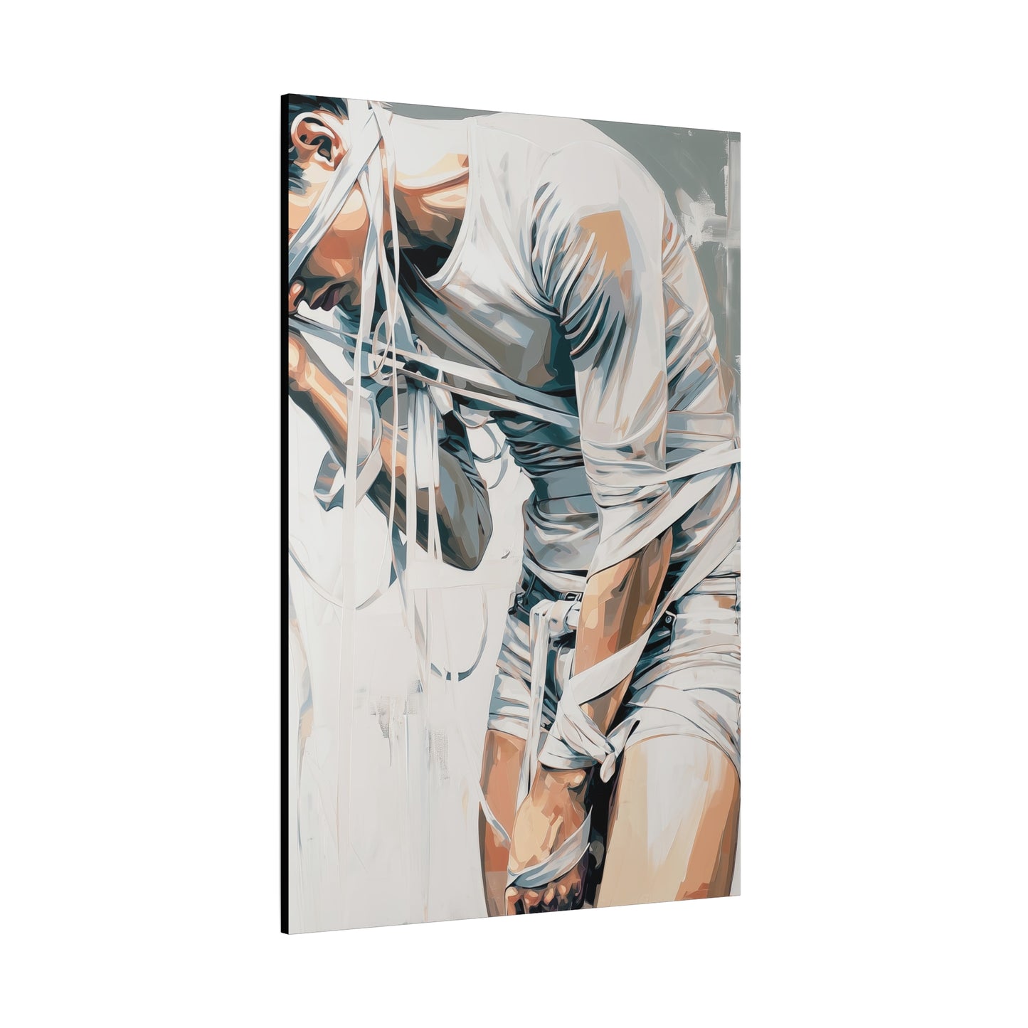 Gallery Wrapped Canvas, Ropes and Reverence Art Canvas, Erotic Shibari Art Canvas – Armand