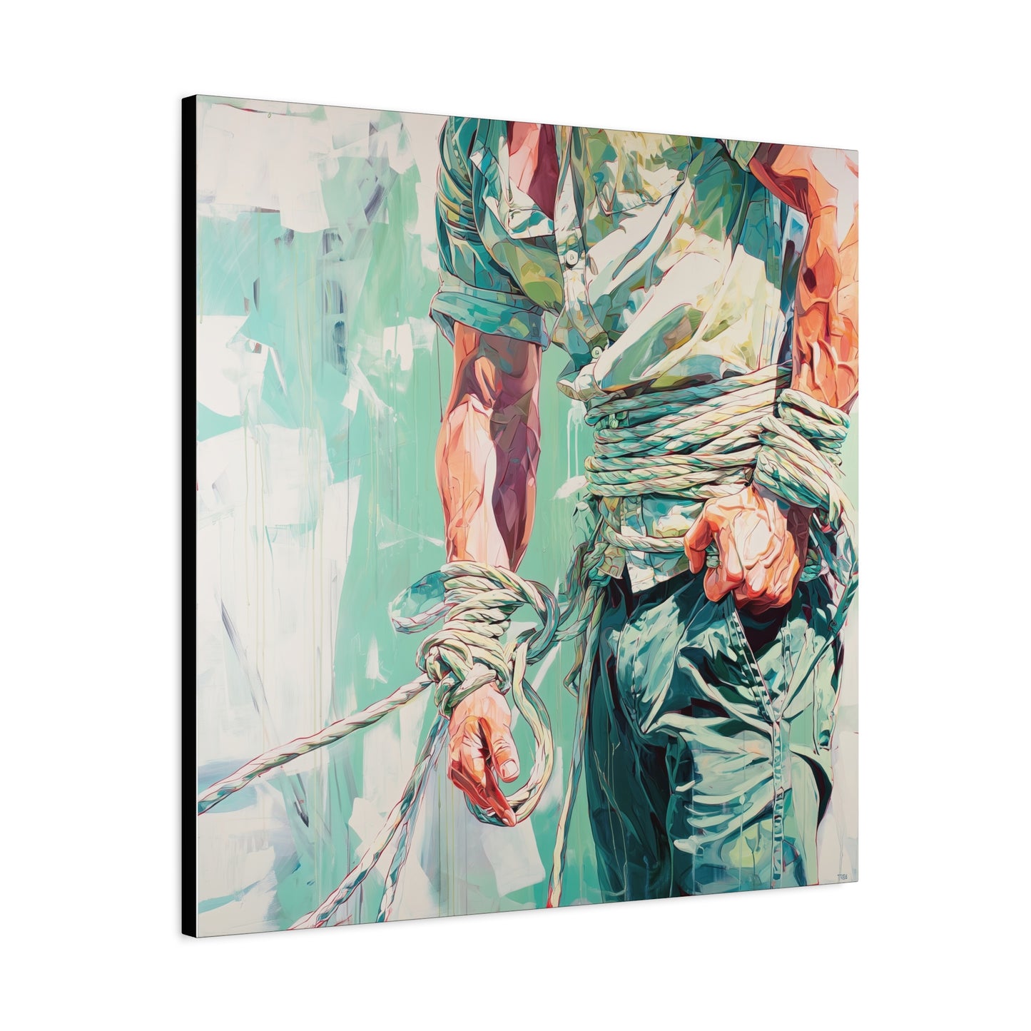 Gallery Wrapped Canvas, Ropes and Reverence Art Canvas, Erotic Shibari Art Canvas – Jiro