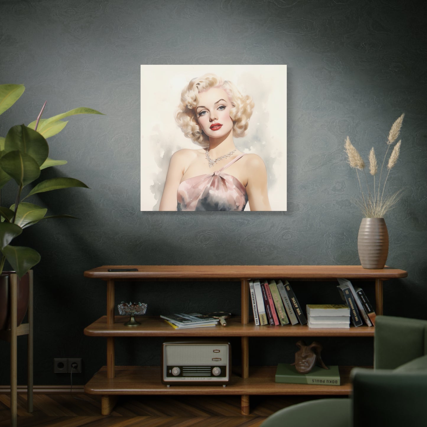 Canvas Wall Art, Gallery Wrapped Pop Art, Celebrity Wall Art – Marilyn Monroe - Pink