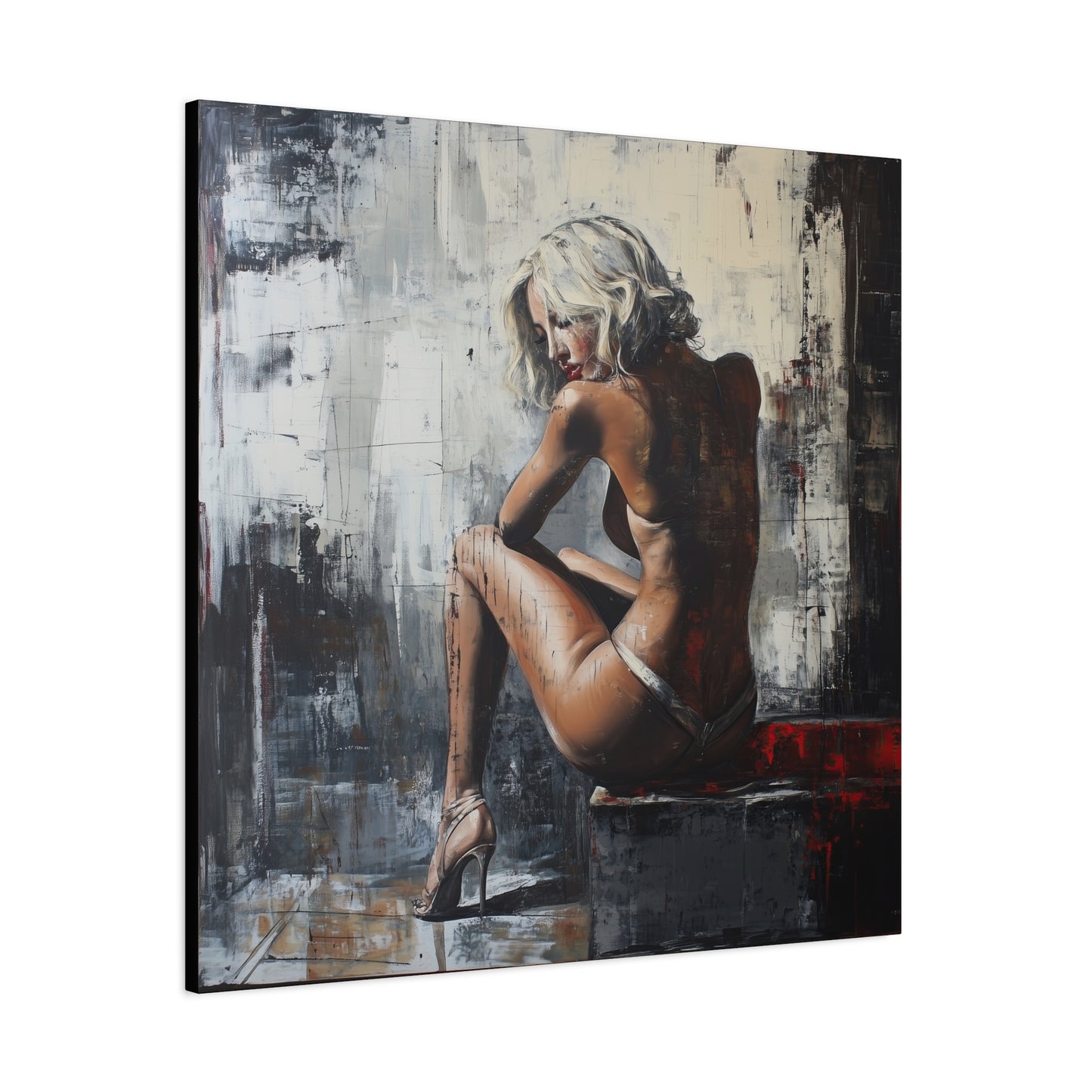 Gallery Wrapped Canvas, Guilt and Grit Adult Art Canvas, Erotic Pinup Art Canvas – Verona