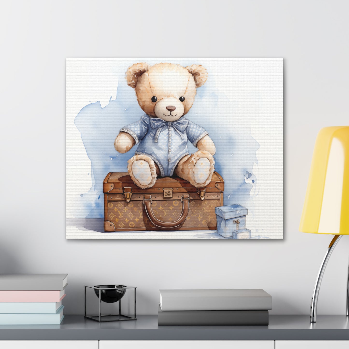 Canvas Gallery Wrap - LV Bear Wall Art - Blu