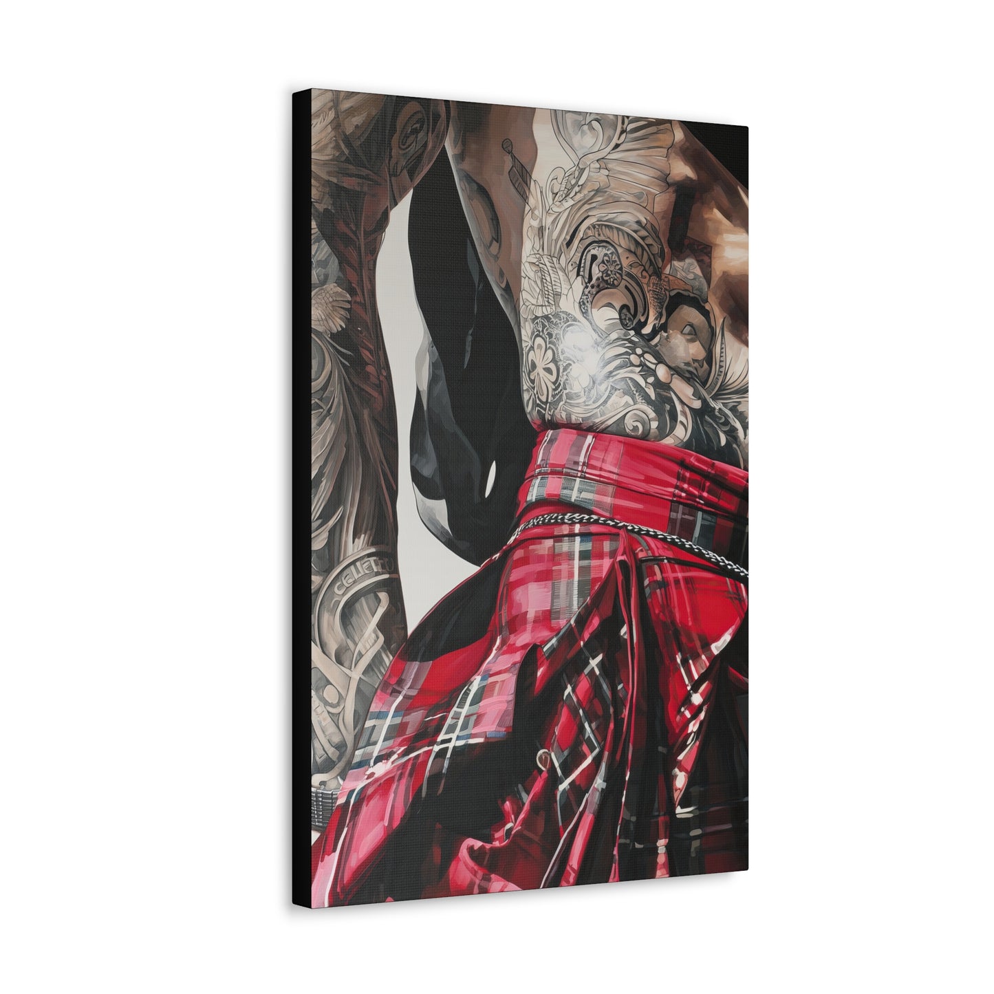 Gallery Wrapped Canvas, Kilts and Carnage Art Canvas, Erotic Pinup Art Canvas – Alexander