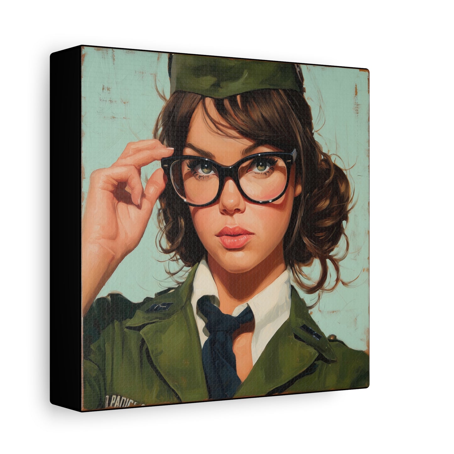 Gallery Wrapped Canvas, Liberty and Lace Art Canvas, Erotic Pinup Art Canvas – Piper