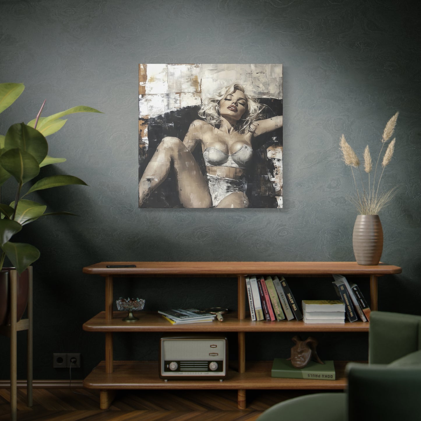 Gallery Wrapped Canvas, Guilt and Grit Adult Art Canvas, Erotic Pinup Art Canvas – Lyra
