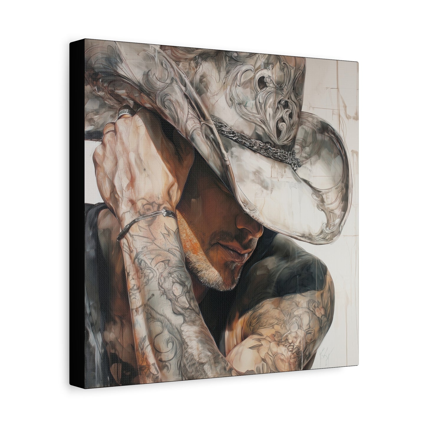 Gallery Wrapped Canvas, Wranglers and Wreckage Art Canvas, Erotic Pinup Art Canvas – Chase