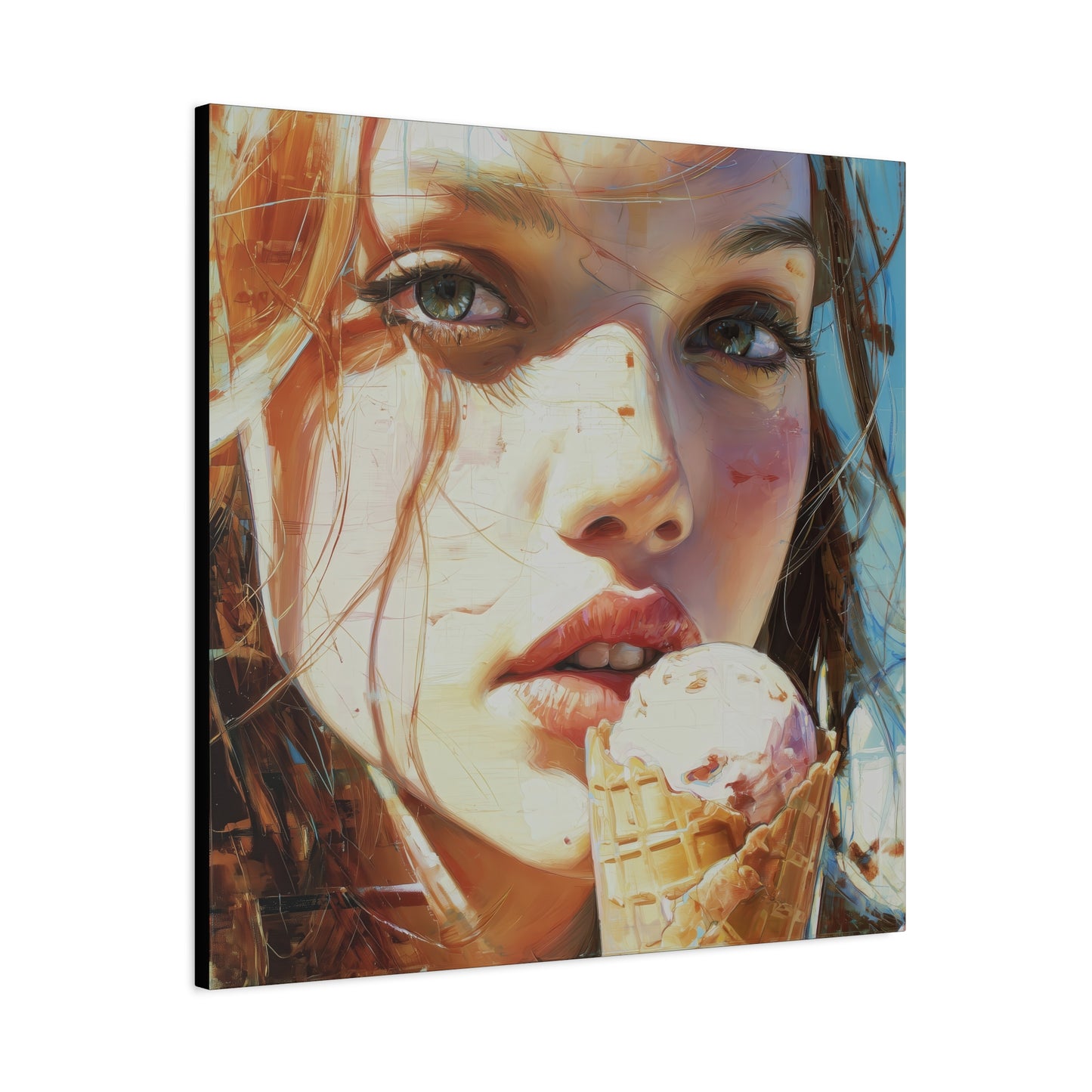 Gallery Wrapped Canvas, Sweet Summer Nostalgia, Sugar and Spice Art Canvas, Ice Cream Dreams Art – Ginny