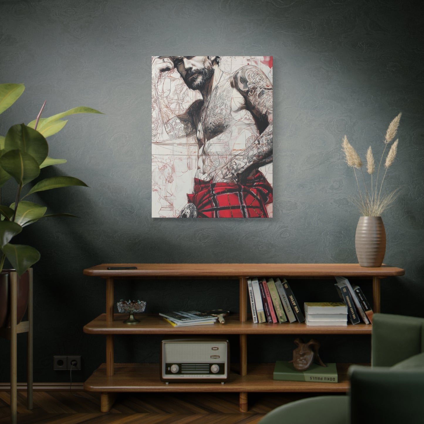 Gallery Wrapped Canvas, Kilts and Carnage Art Canvas, Erotic Pinup Art Canvas – Cormac
