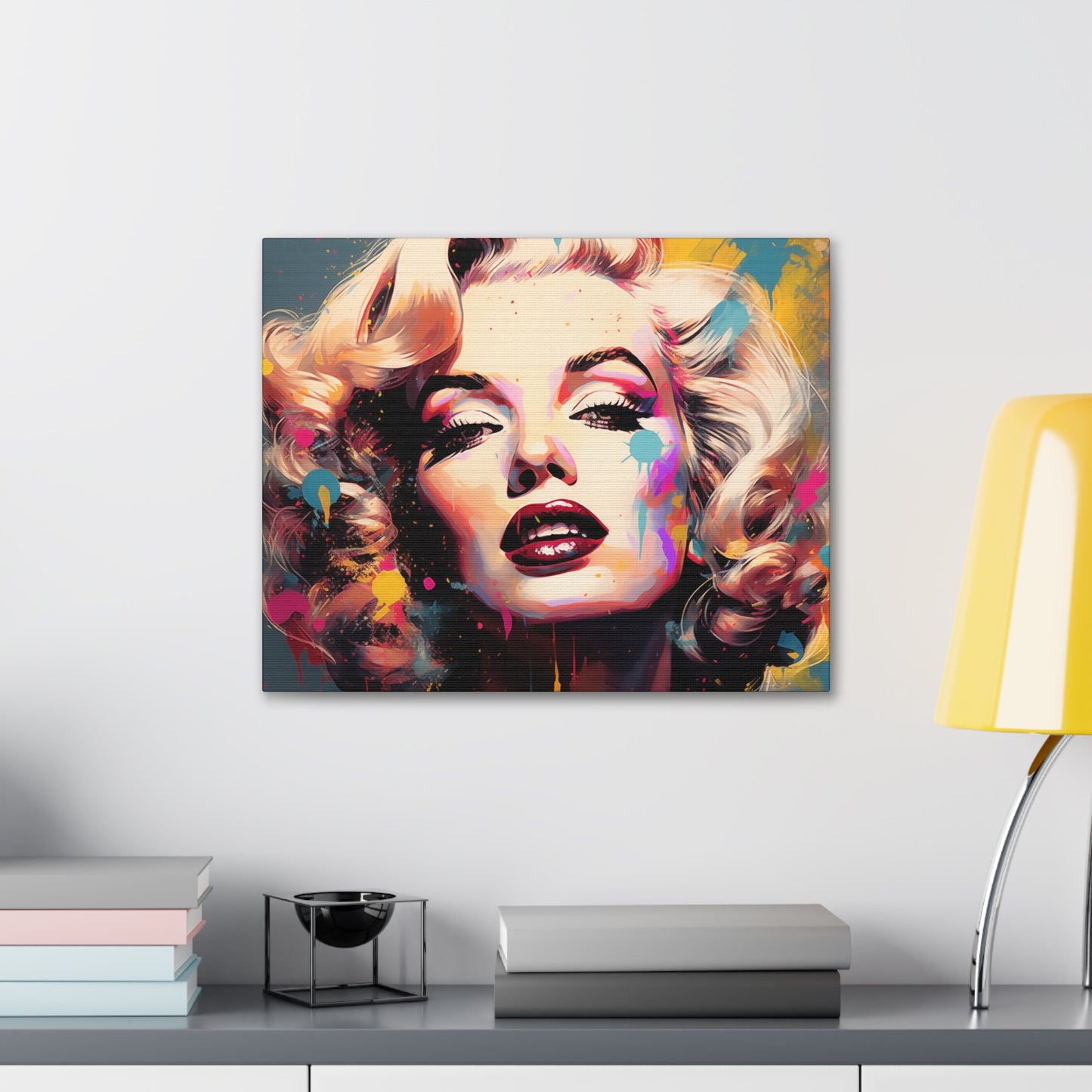 Canvas Wall Art, Gallery Wrapped Pop Art, Celebrity Wall Art – Marilyn Monroe - Abstract