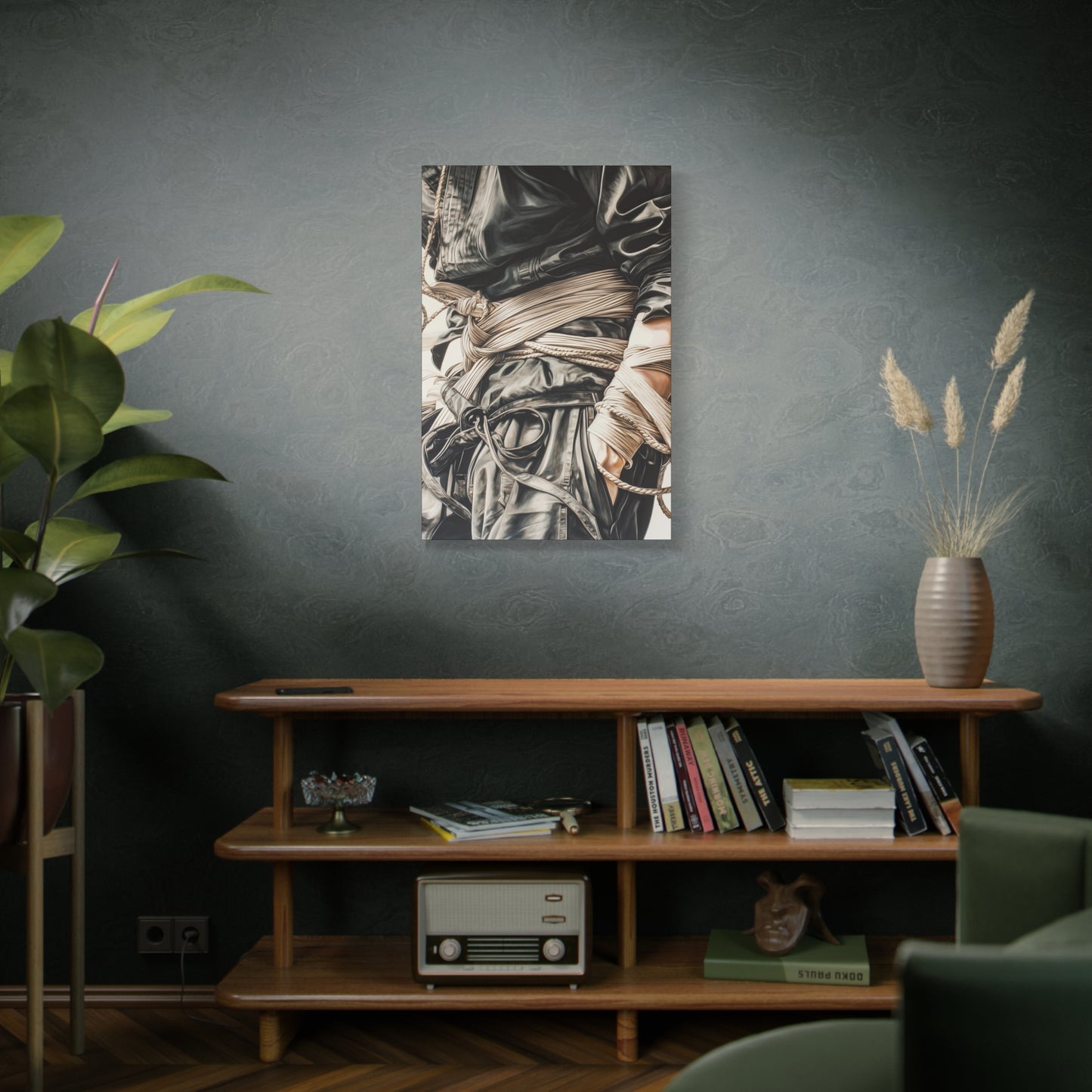 Gallery Wrapped Canvas, Ropes and Reverence Art Canvas, Erotic Shibari Art Canvas – Henri