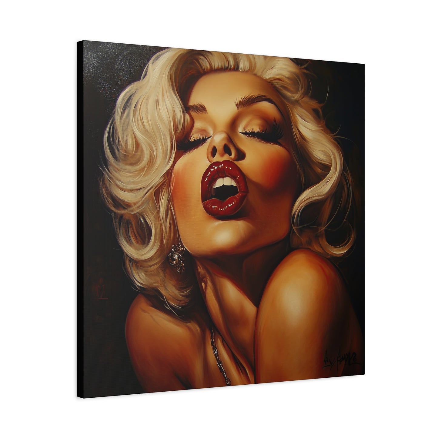 Gallery Wrapped Canvas, Guilt and Grit Adult Art Canvas, Erotic Pinup Art Canvas – Evangeline