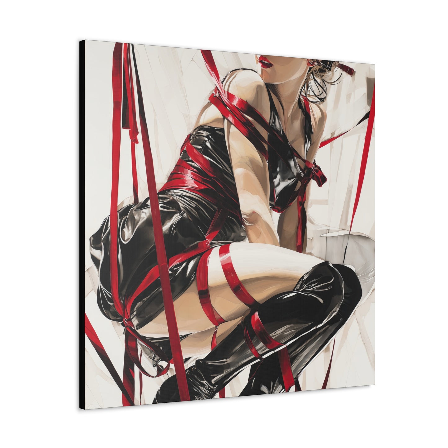 Gallery Wrapped Canvas, Ropes and Reverence Art Canvas, Erotic Shibari Art Canvas – Monica