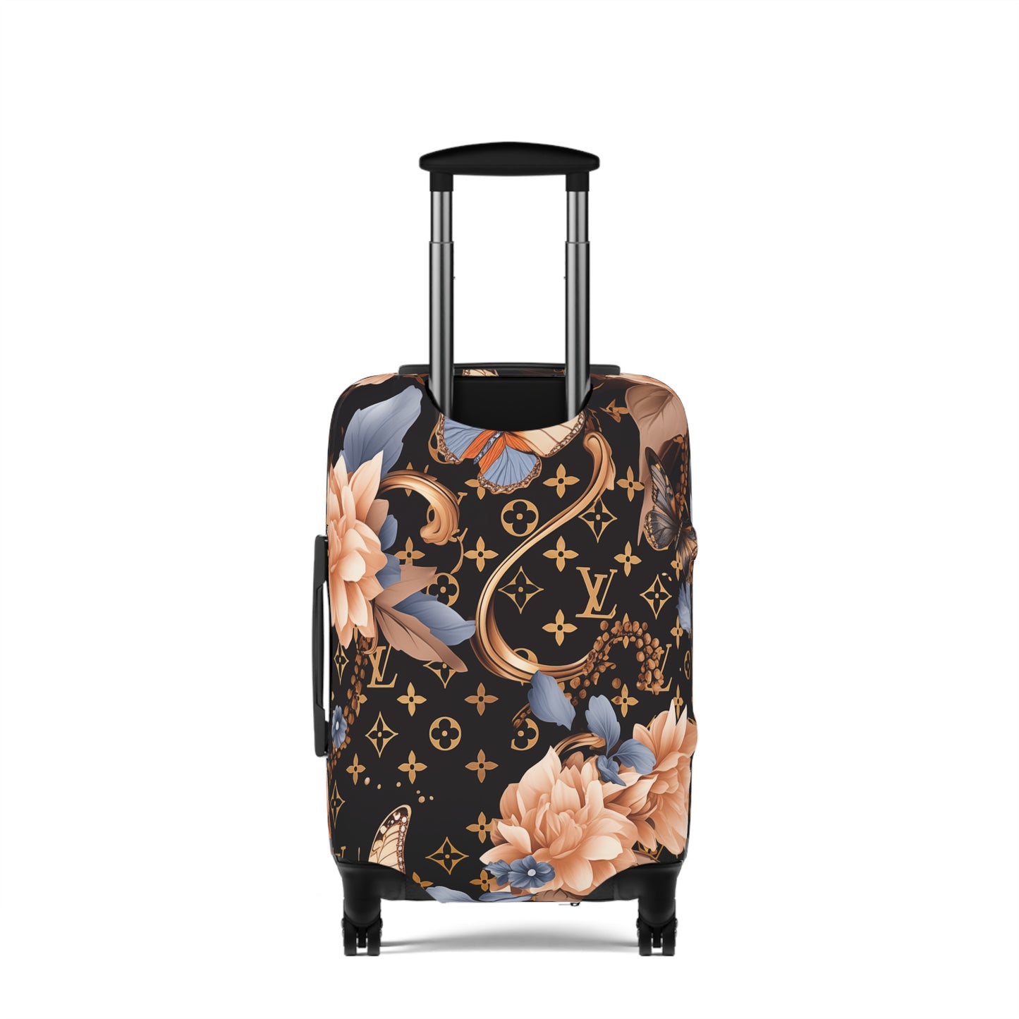 Designer Inspired Luggage Cover - LV Pink Blooms