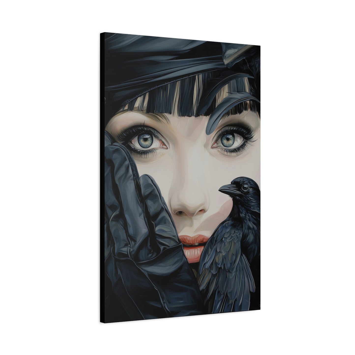 Gallery Wrapped Canvas, Myth and Bones Gothic Art Canvas, Dark Muse Canvas - Mireille