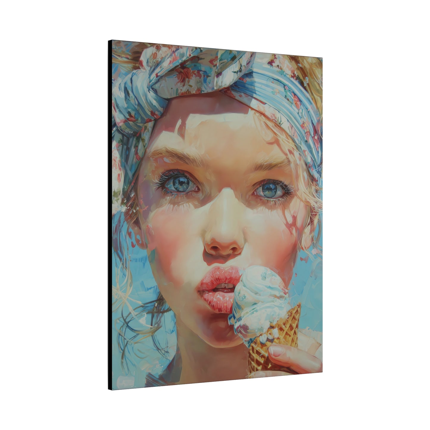 Gallery Wrapped Canvas, Sweet Summer Nostalgia, Sugar and Spice Art Canvas, Ice Cream Dreams Art – Honey