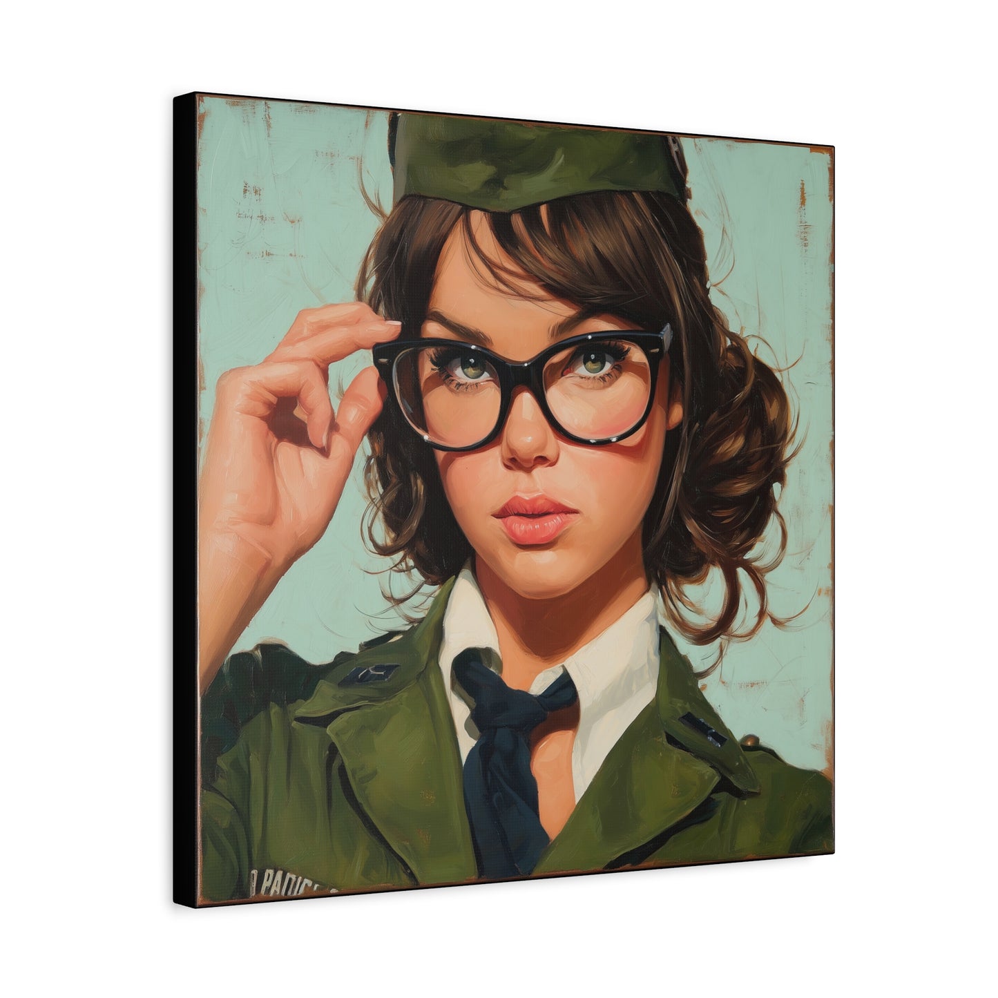 Gallery Wrapped Canvas, Liberty and Lace Art Canvas, Erotic Pinup Art Canvas – Piper