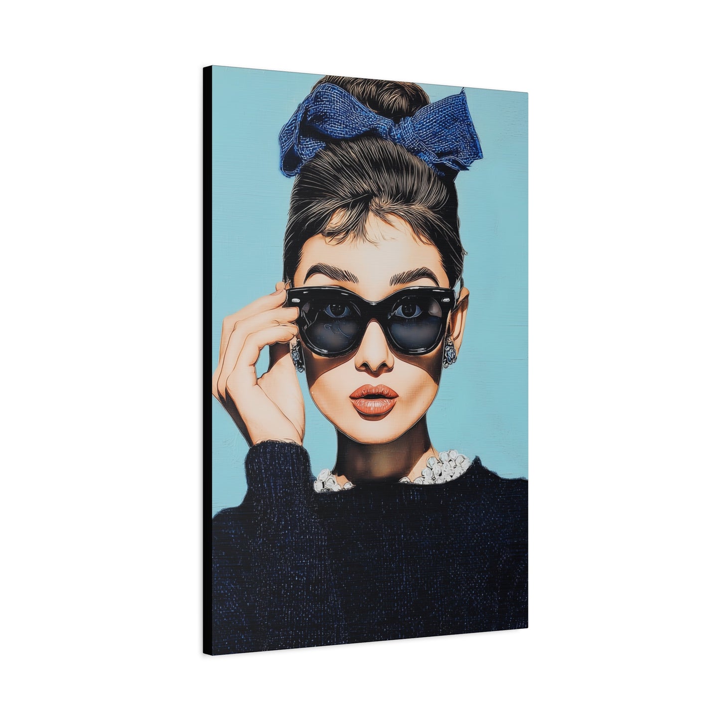 Gallery Wrapped Canvas, The Diva Project Art Canvas, Pinup Art Canvas – Audrey Hepburn - THREE