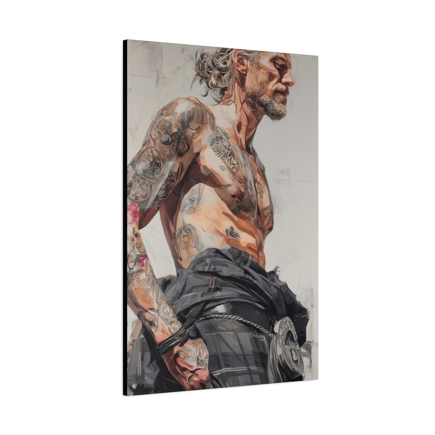Gallery Wrapped Canvas, Kilts and Carnage Art Canvas, Erotic Pinup Art Canvas – Struan