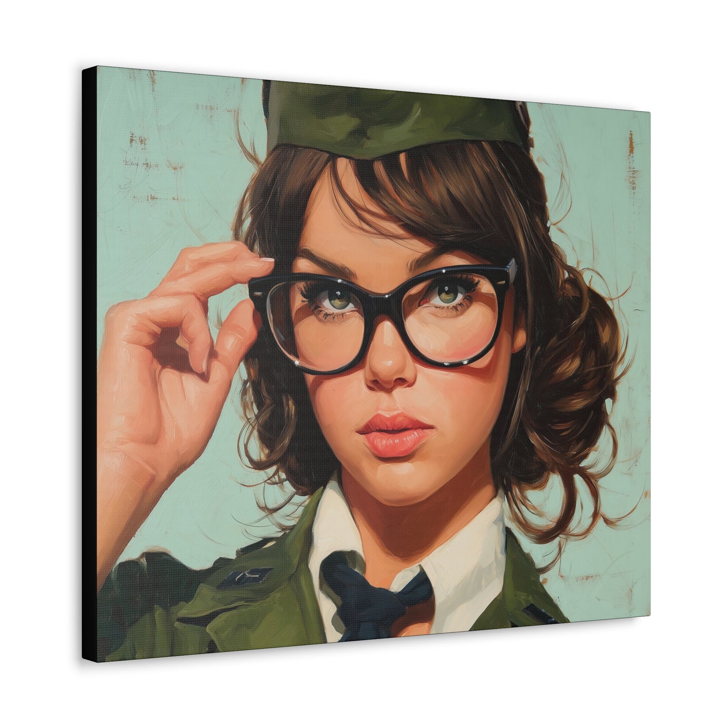 Gallery Wrapped Canvas, Liberty and Lace Art Canvas, Erotic Pinup Art Canvas – Piper