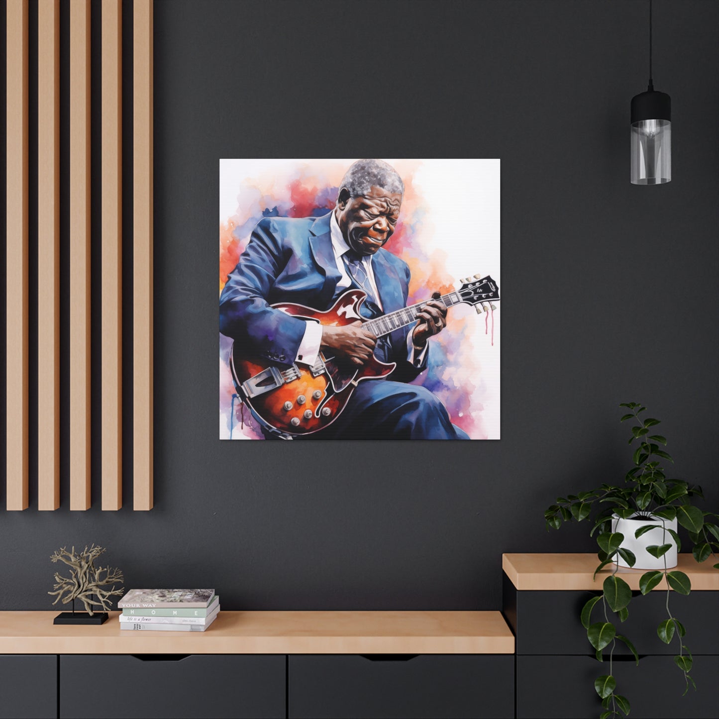 Gallery Wrapped Canvas, Celebrity Inspired, Pop Art Canvas – The King Also