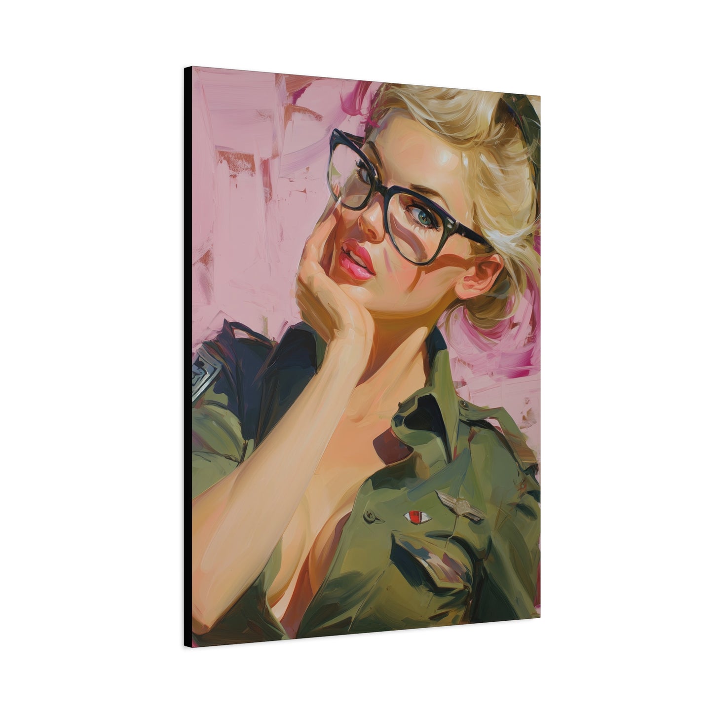 Gallery Wrapped Canvas, Liberty and Lace Art Canvas, Erotic Pinup Art Canvas – Roxanne