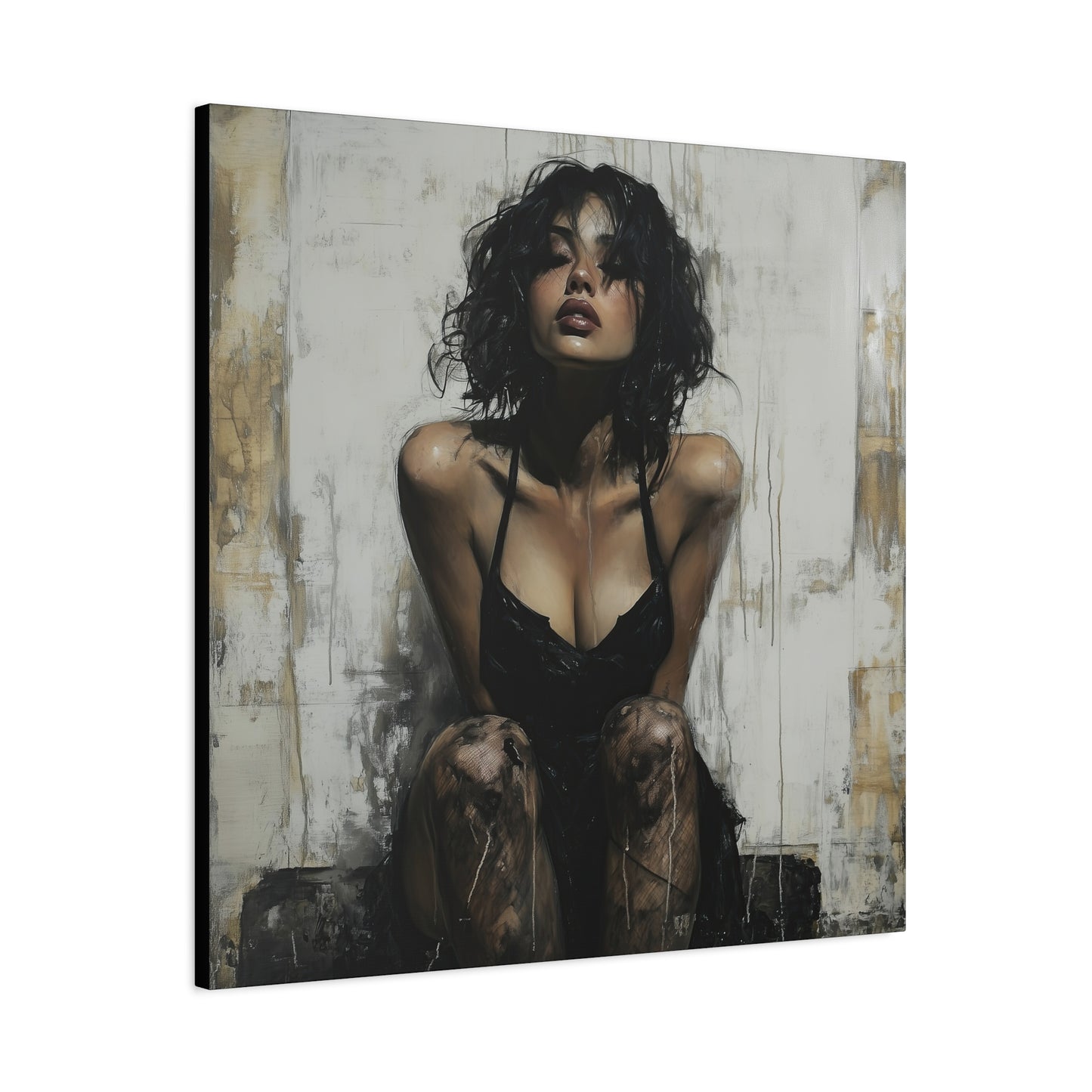 Gallery Wrapped Canvas, Sinners and Saints Art Canvas, Erotic Pinup Art Canvas – Vivienne