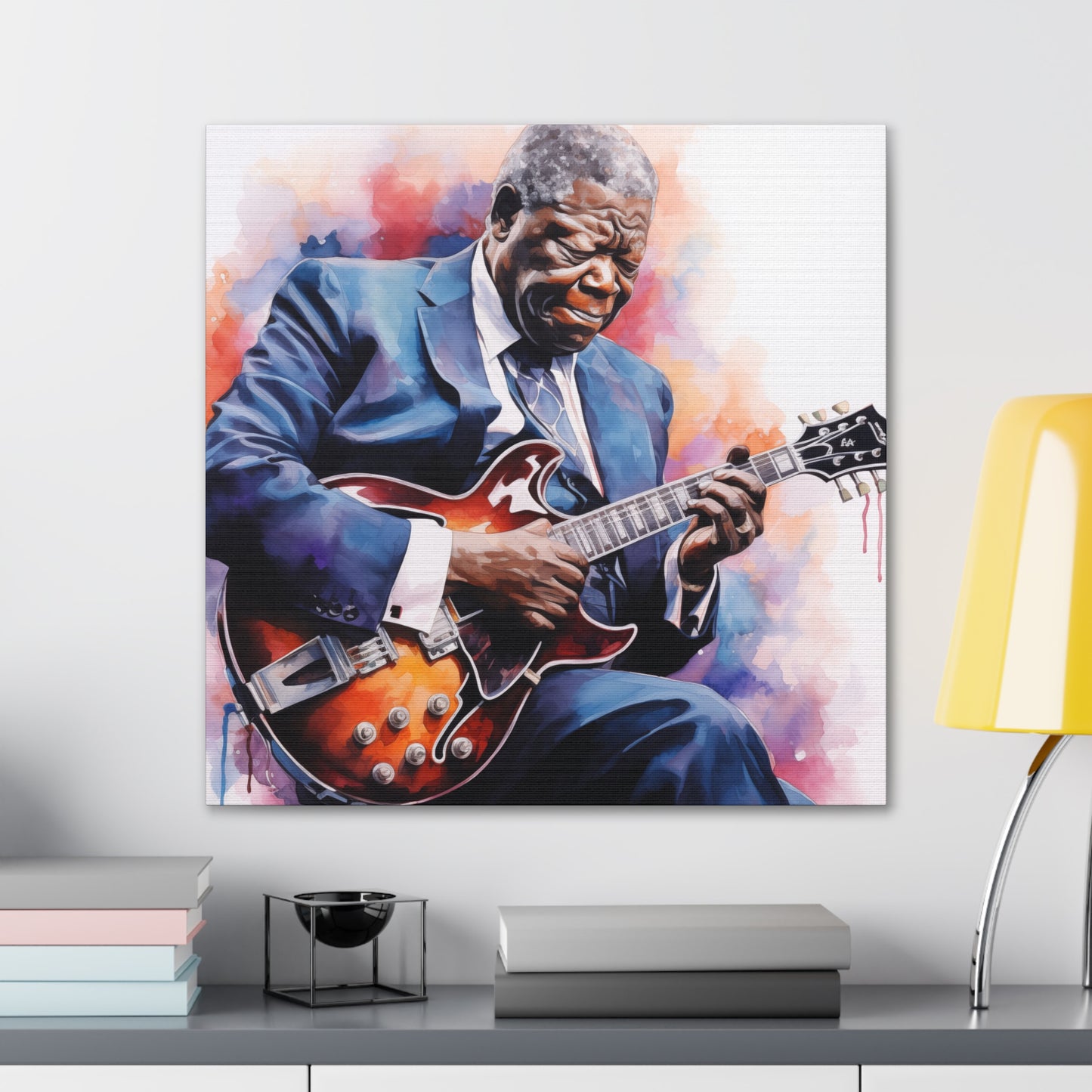 Gallery Wrapped Canvas, Celebrity Inspired, Pop Art Canvas – The King Also