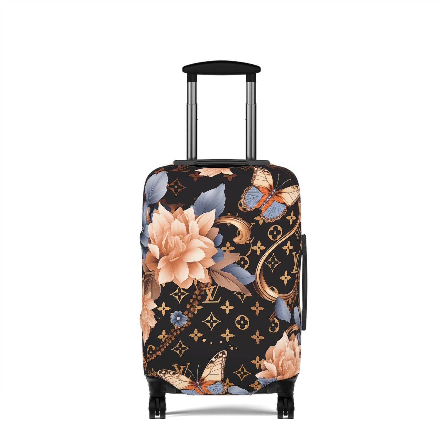 Designer Inspired Luggage Cover - LV Pink Blooms