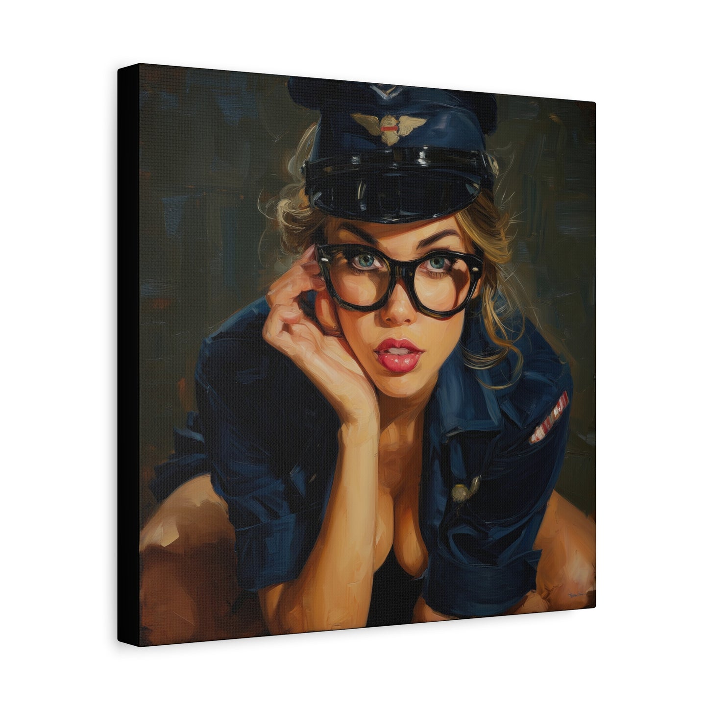 Gallery Wrapped Canvas, Liberty and Lace Art Canvas, Erotic Pinup Art Canvas – Savannah