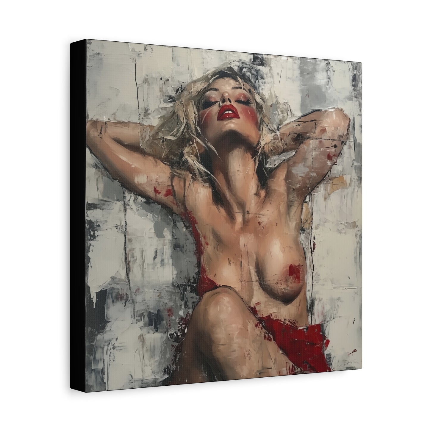 Gallery Wrapped Canvas, Guilt and Grit Adult Art Canvas, Erotic Pinup Art Canvas – Seraphine