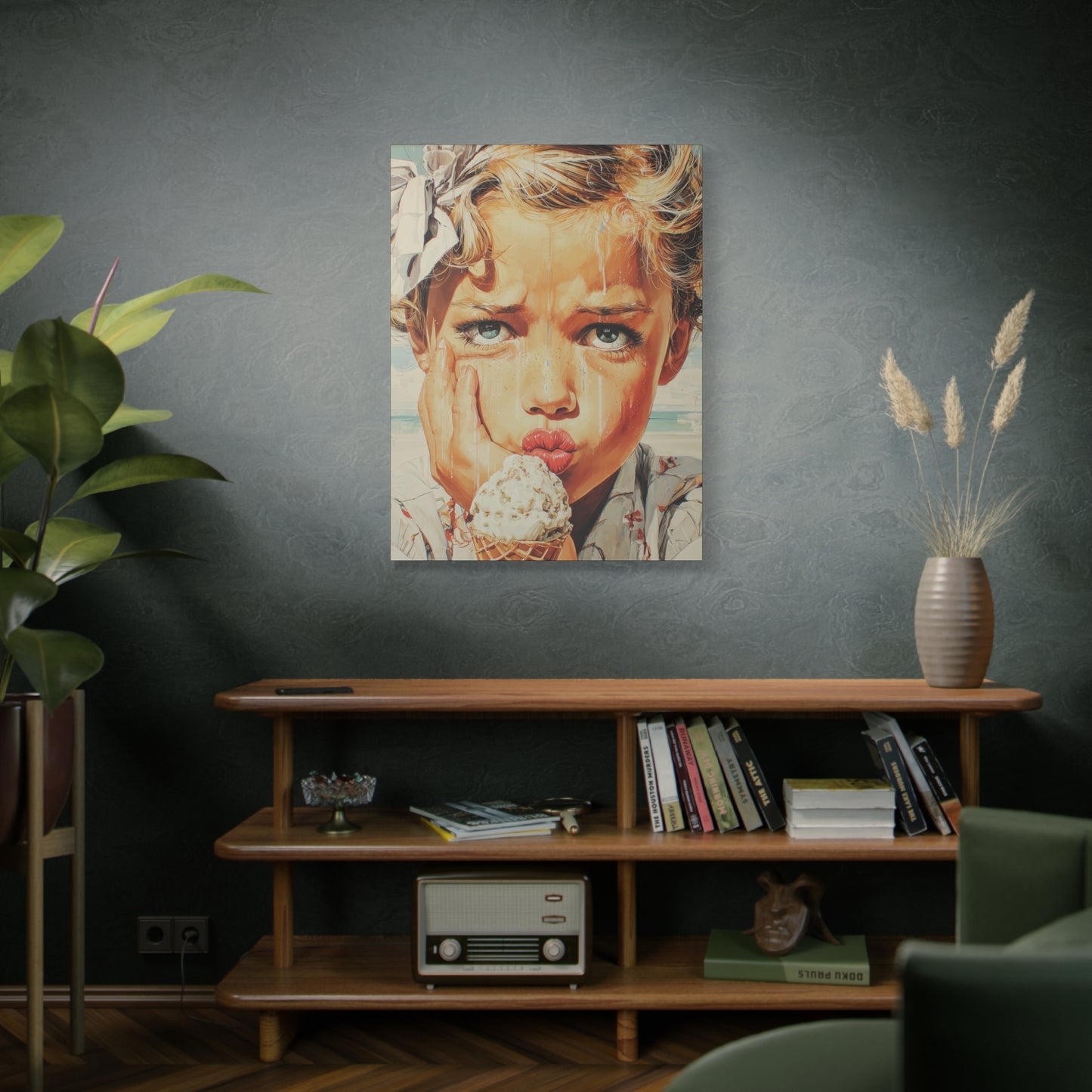 Gallery Wrapped Canvas, Sweet Summer Nostalgia, Sugar and Spice Art Canvas, Ice Cream Dreams Art – Faye