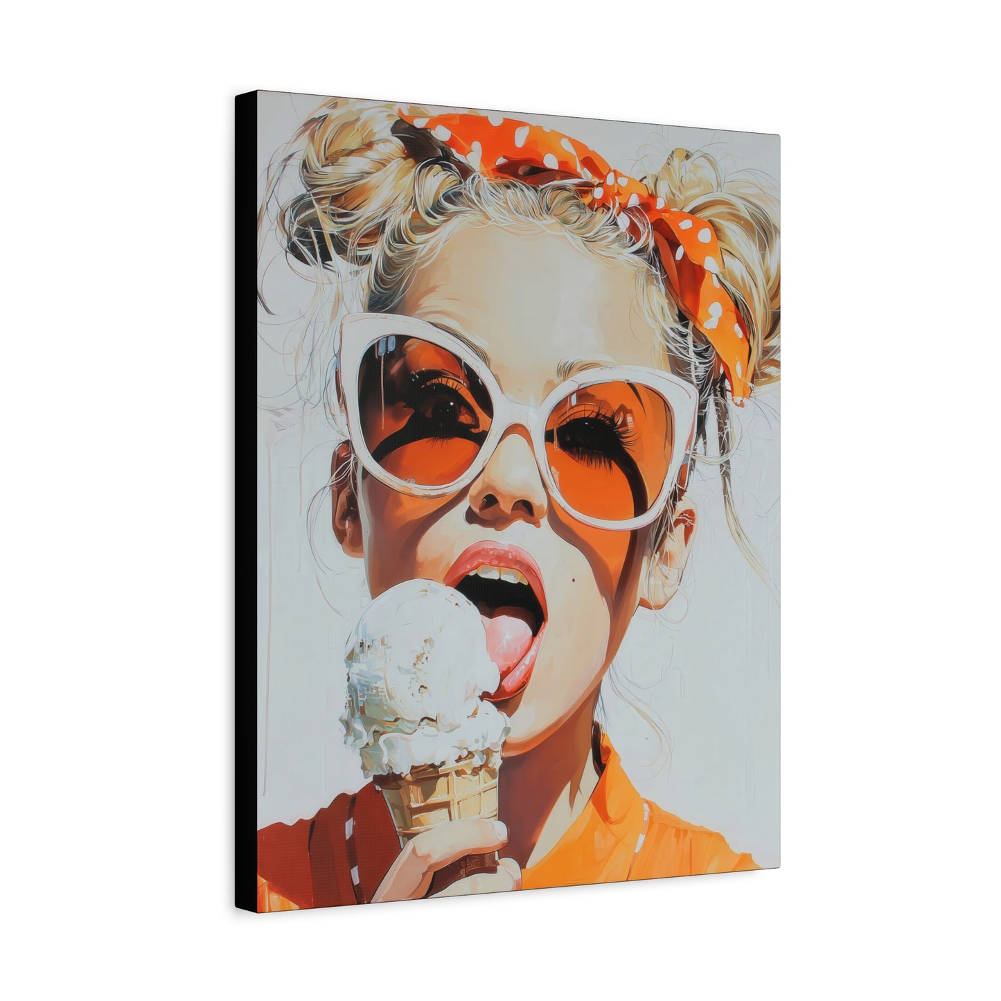 Gallery Wrapped Canvas, Sweet Summer Nostalgia, Sugar and Spice Art Canvas, Ice Cream Dreams Art – Birdie