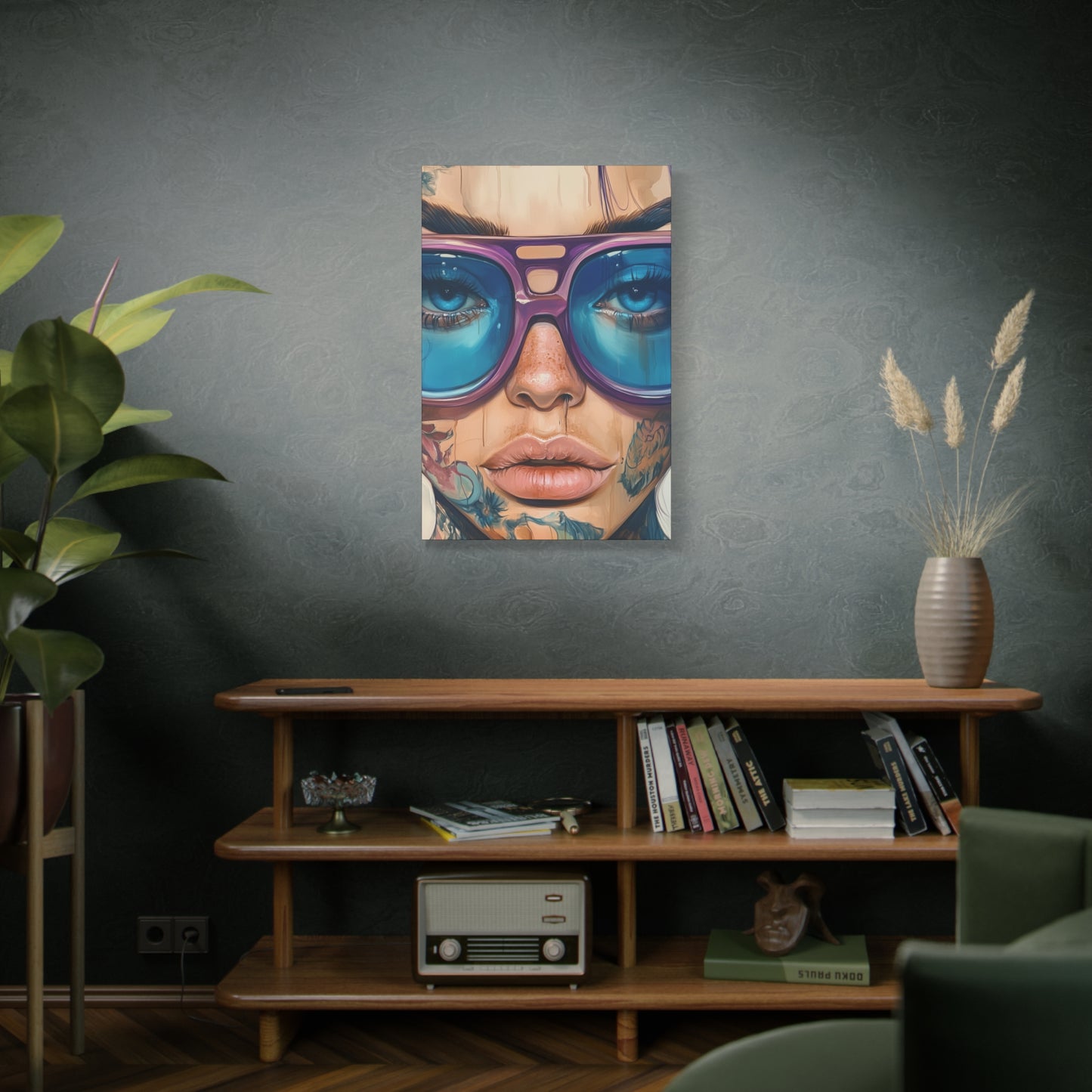 Canvas Gallery Wrap, Ladies in Lenses Wall Art, Abstract Femme Girl Art - Jane