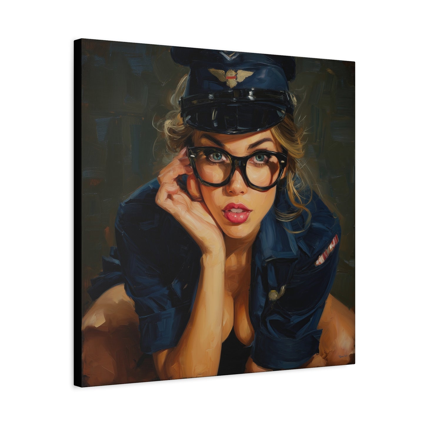 Gallery Wrapped Canvas, Liberty and Lace Art Canvas, Erotic Pinup Art Canvas – Savannah