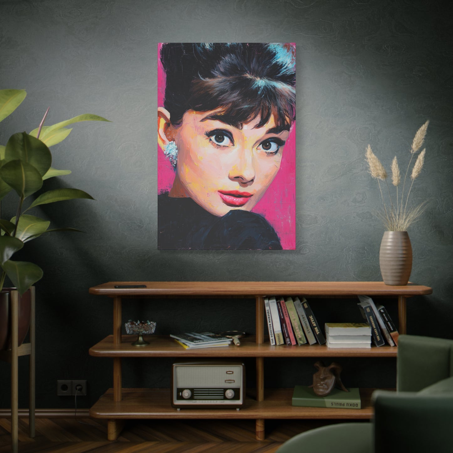 Gallery Wrapped Canvas, The Diva Project Art Canvas, Pinup Art Canvas – Audrey Hepburn - TEN
