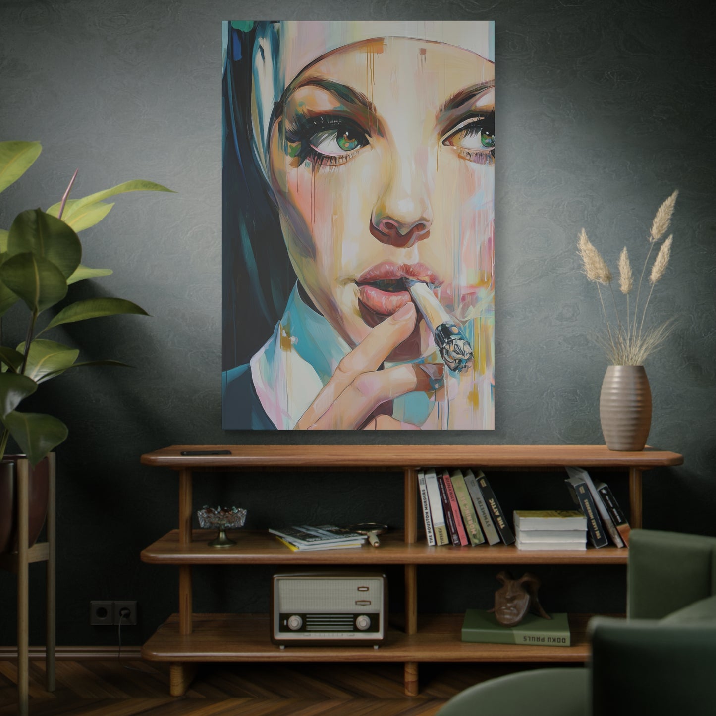 Gallery Wrapped Canvas, Habits and Heresy Art Canvas, Naughty Nuns Art Canvas – Sister Seraphine