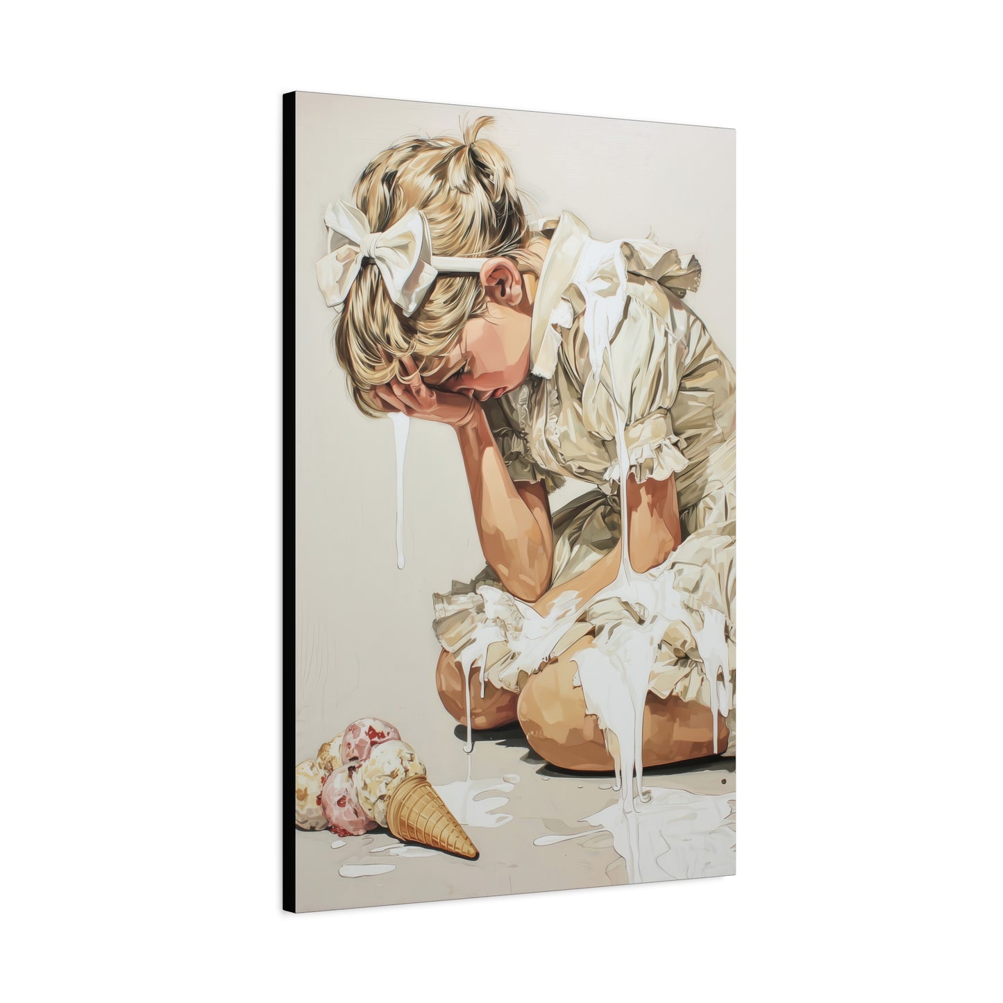 Gallery Wrapped Canvas, Sweet Summer Nostalgia, Sugar and Spice Art Canvas, Ice Cream Dreams Art – Clara