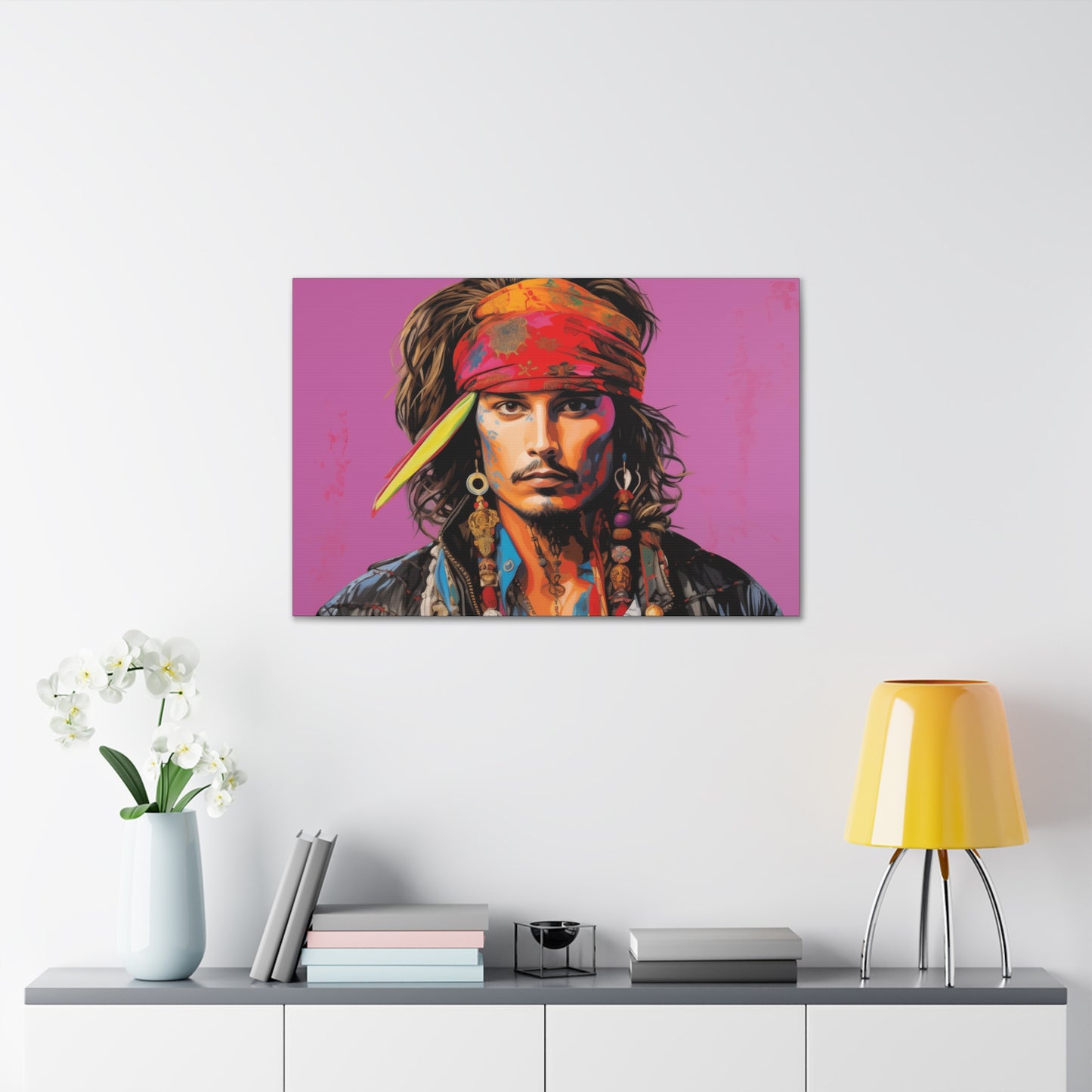 Gallery Wrapped Canvas, Celebrity Inspired, Pop Art Canvas – Johnny Also