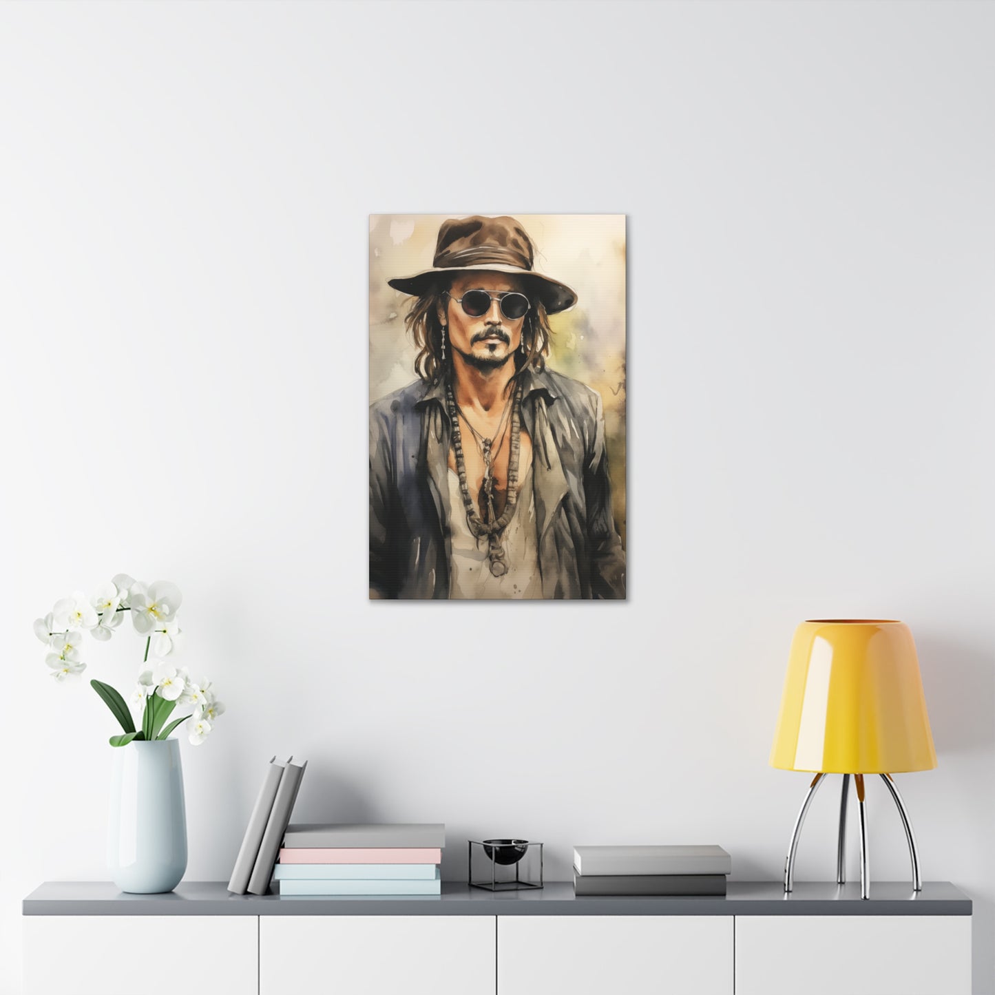 Gallery Wrapped Canvas, Celebrity Inspired, Pop Art Canvas – Johnny