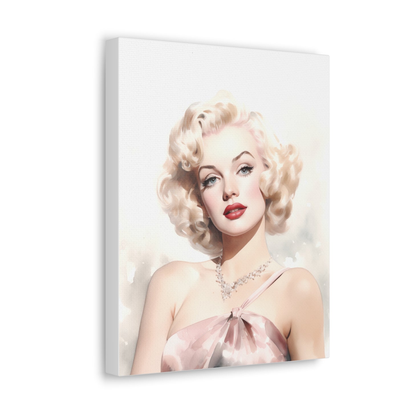 Canvas Wall Art, Gallery Wrapped Pop Art, Celebrity Wall Art – Marilyn Monroe - Pink