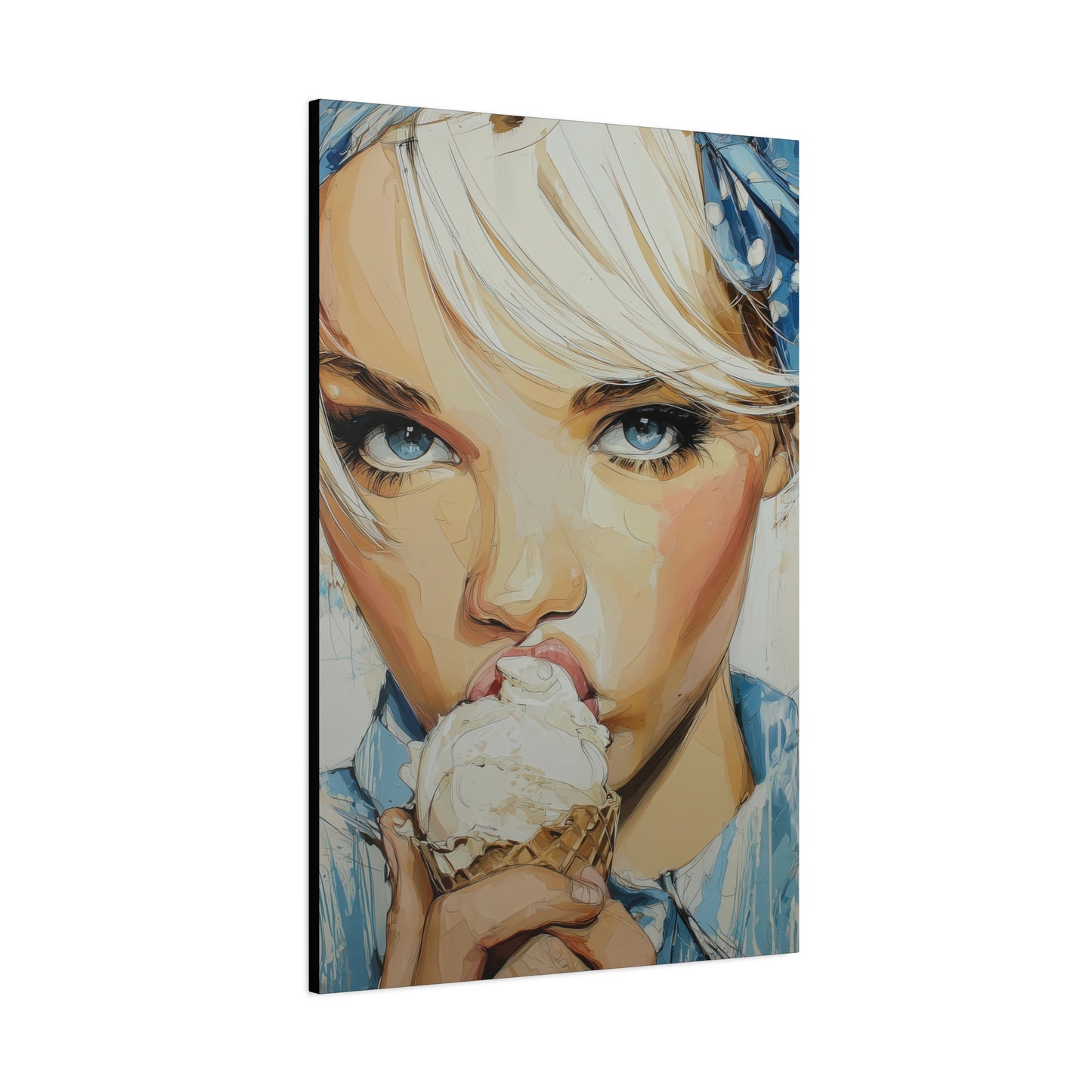 Gallery Wrapped Canvas, Sweet Summer Nostalgia, Sugar and Spice Art Canvas, Ice Cream Dreams Art – Cora