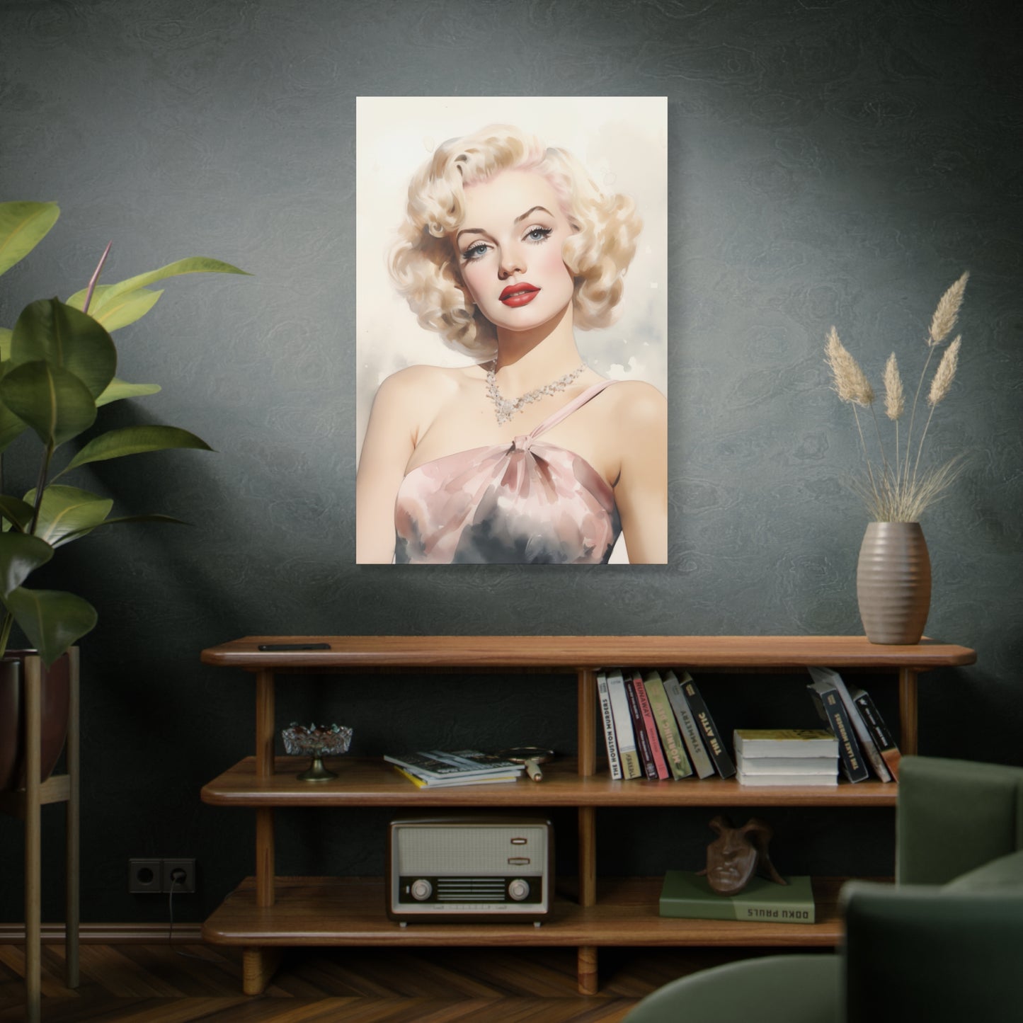 Canvas Wall Art, Gallery Wrapped Pop Art, Celebrity Wall Art – Marilyn Monroe - Pink