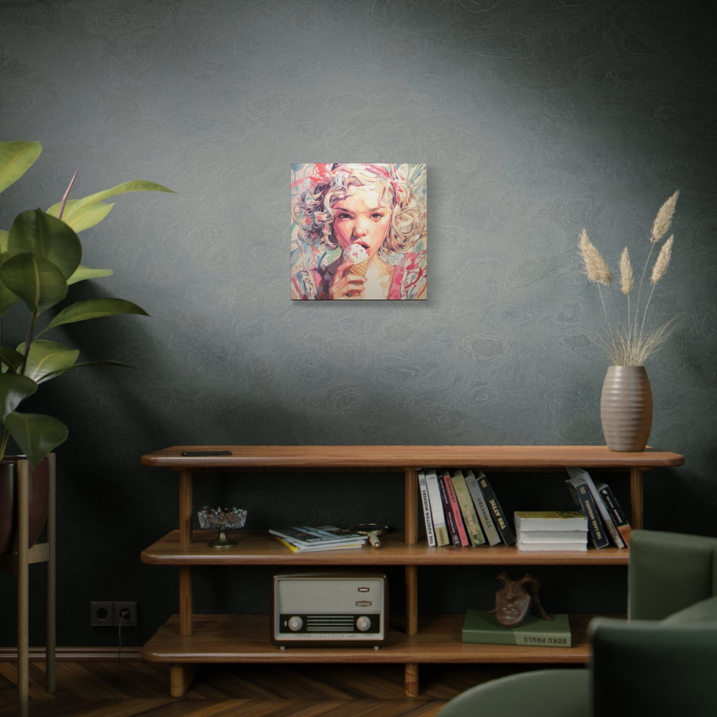 Gallery Wrapped Canvas, Sweet Summer Nostalgia, Sugar and Spice Art Canvas, Ice Cream Dreams Art – Rosie