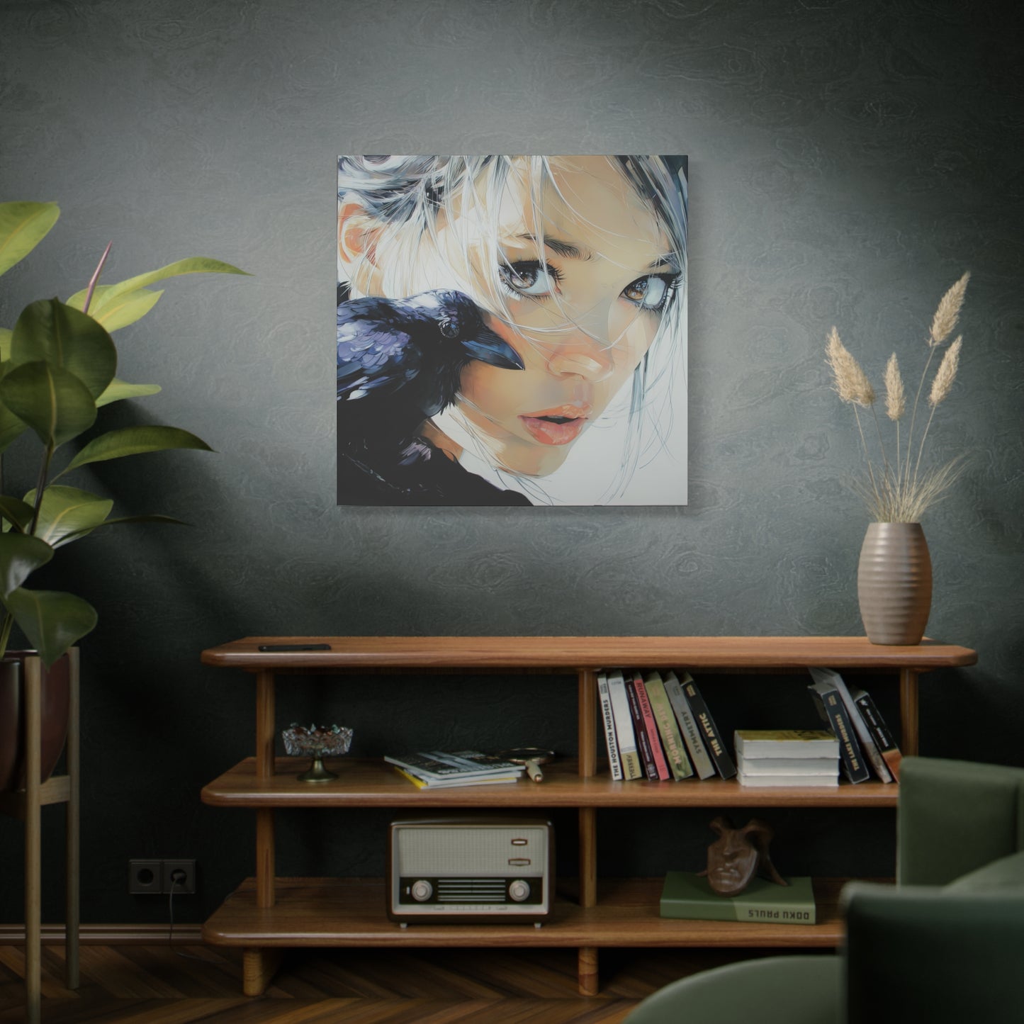 Gallery Wrapped Canvas, Myth and Bones Gothic Art Canvas, Dark Muse Canvas - Danika