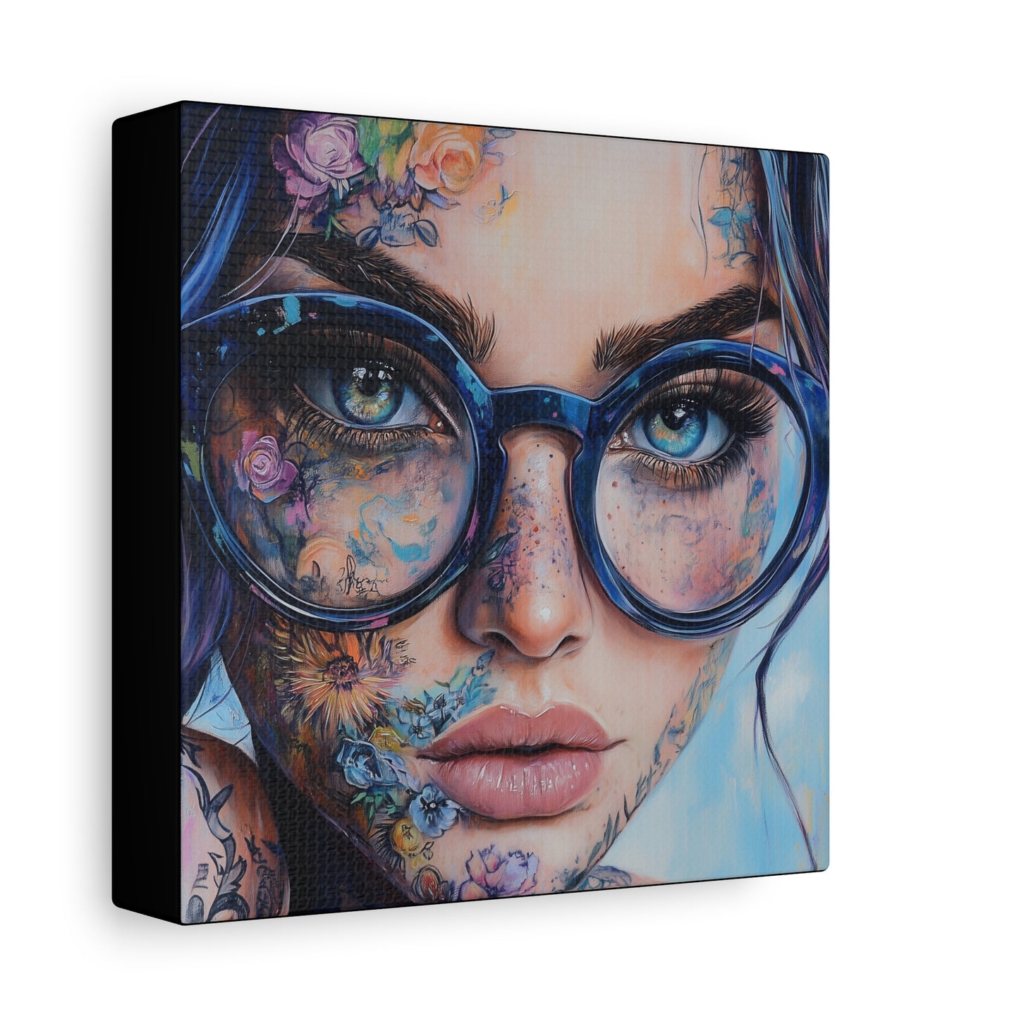 Canvas Gallery Wrap, Ladies in Lenses Wall Art, Abstract Femme Girl Art - Sara