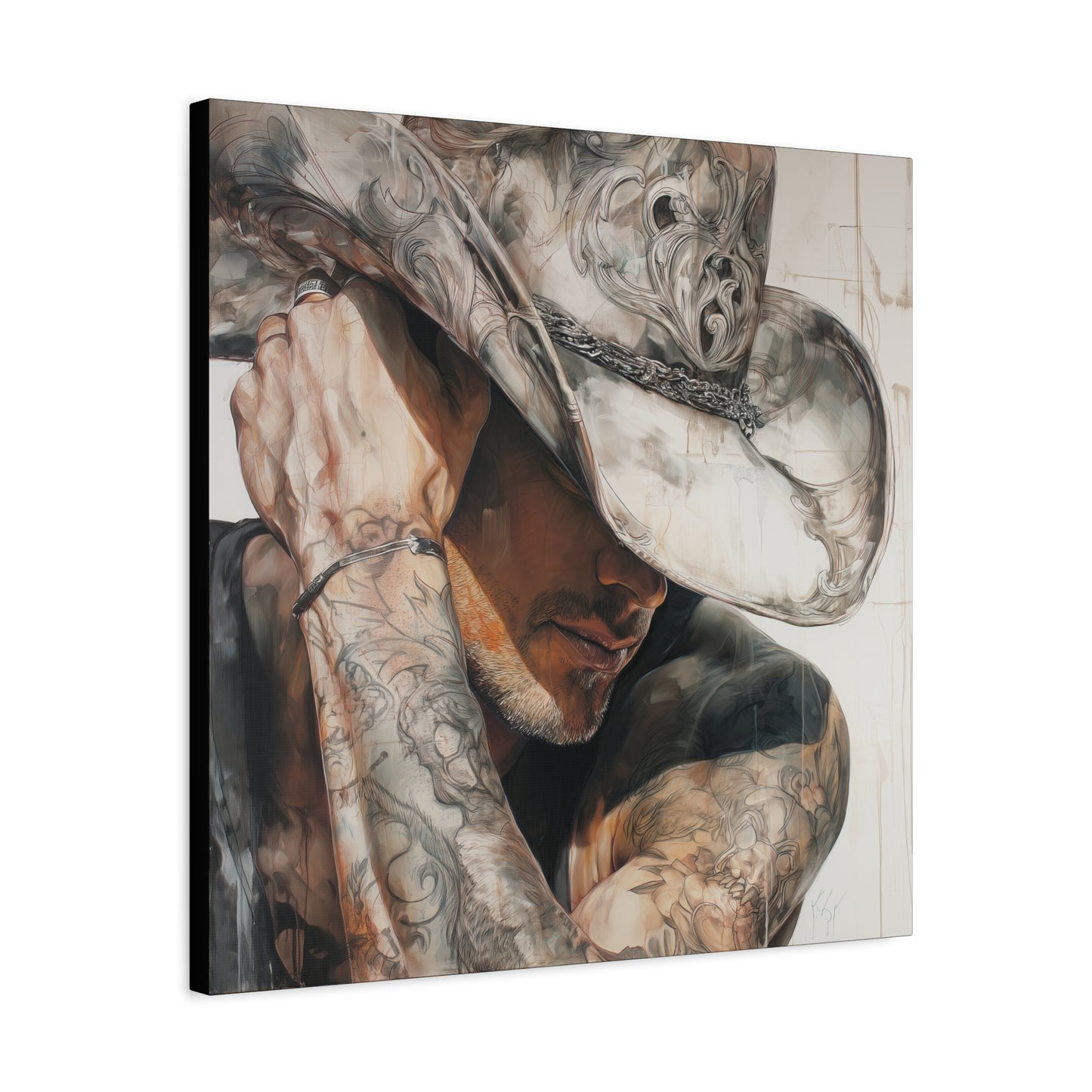 Gallery Wrapped Canvas, Wranglers and Wreckage Art Canvas, Erotic Pinup Art Canvas – Chase