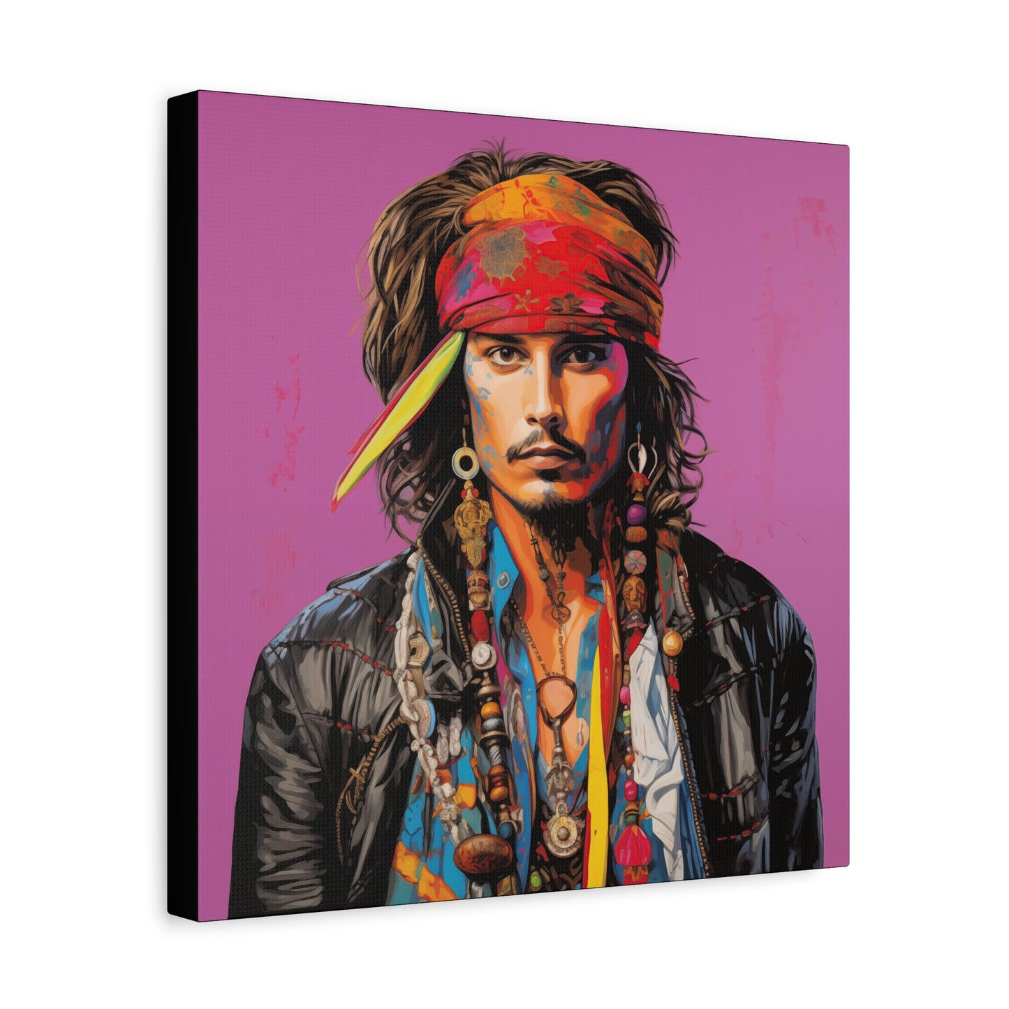 Gallery Wrapped Canvas, Celebrity Inspired, Pop Art Canvas – Johnny