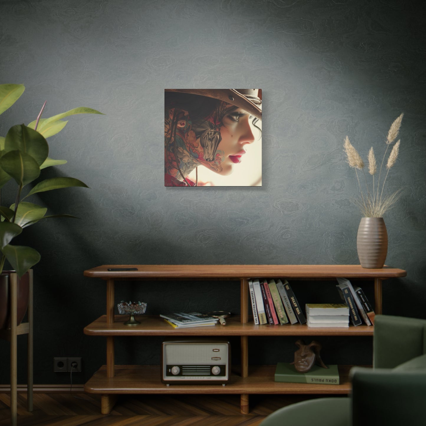 Gallery Wrapped Canvas, Wranglers and Wreckage Art Canvas, Erotic Pinup Art Canvas – Juniper
